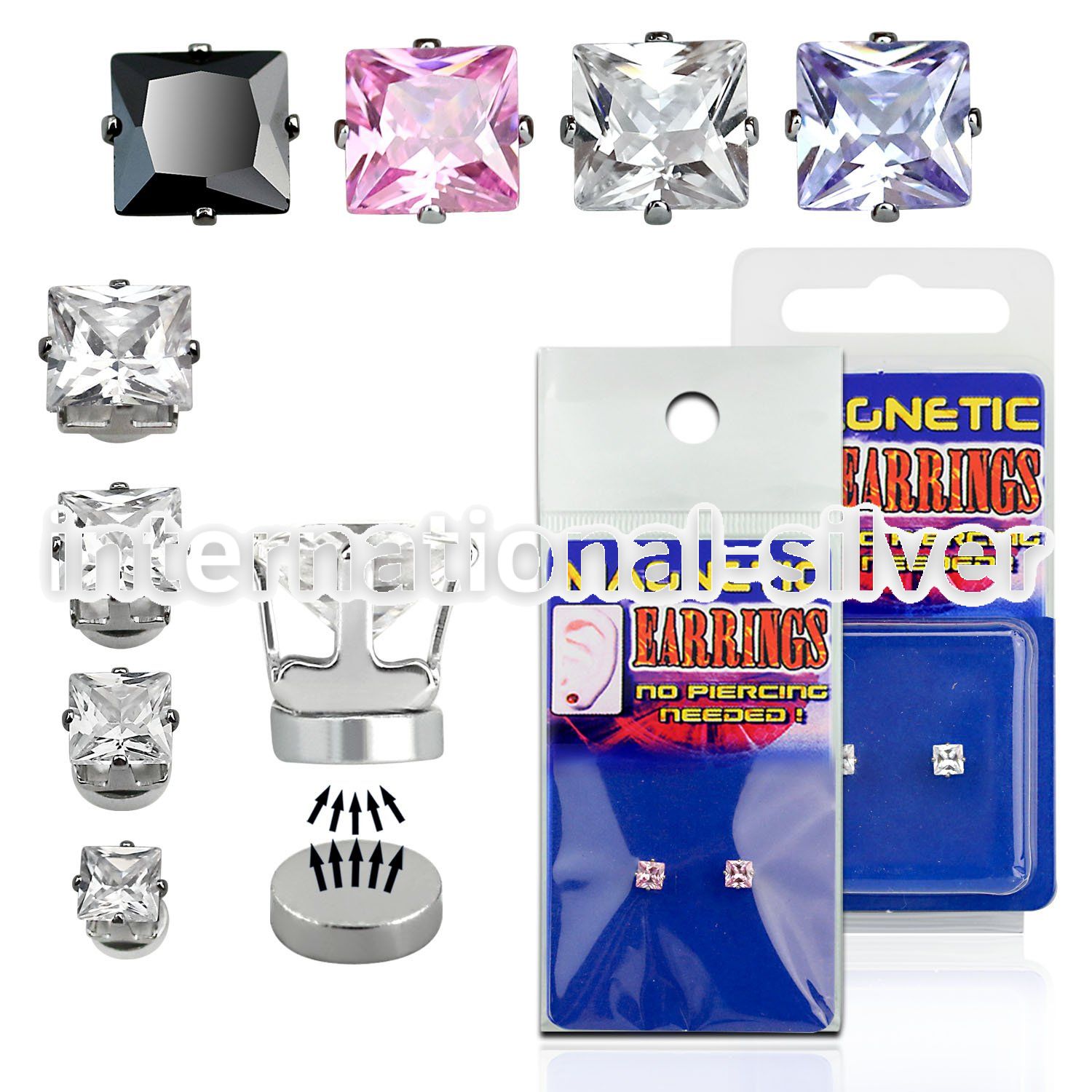 pkmszq fake illusion body jewelry stainless steel ear lobe