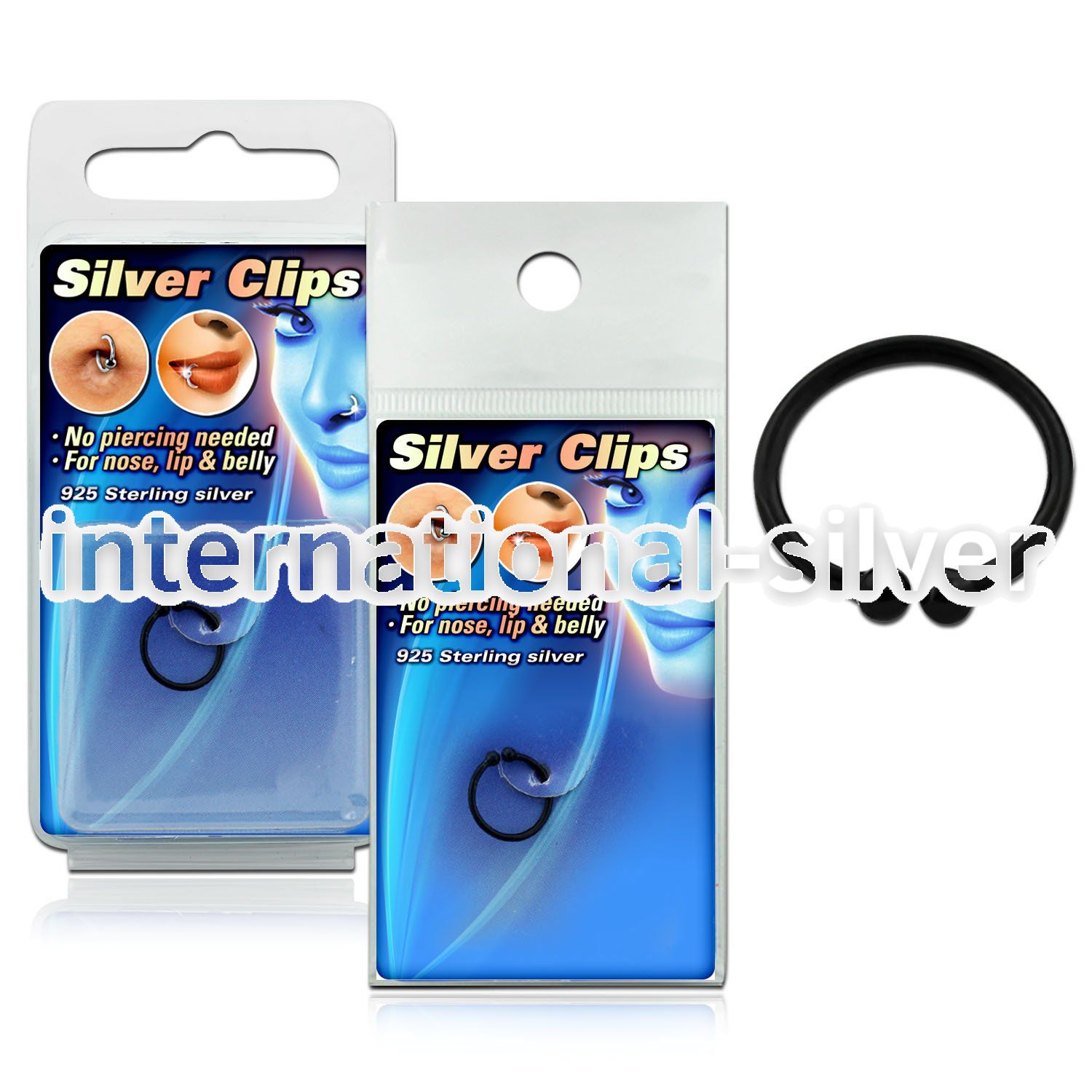 pksc4 fake illusion hoops silver 925 nose