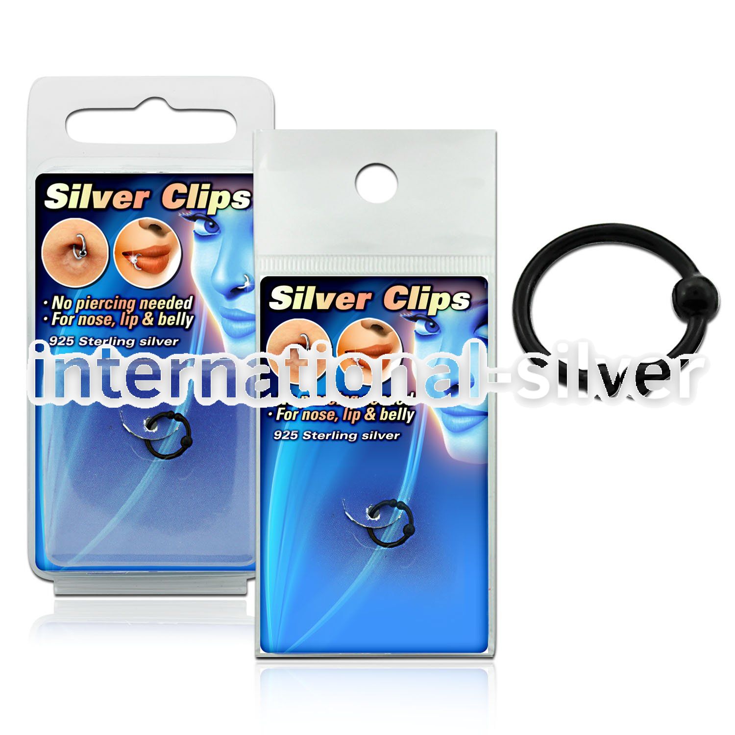 pksc7 fake illusion hoops silver 925 nose