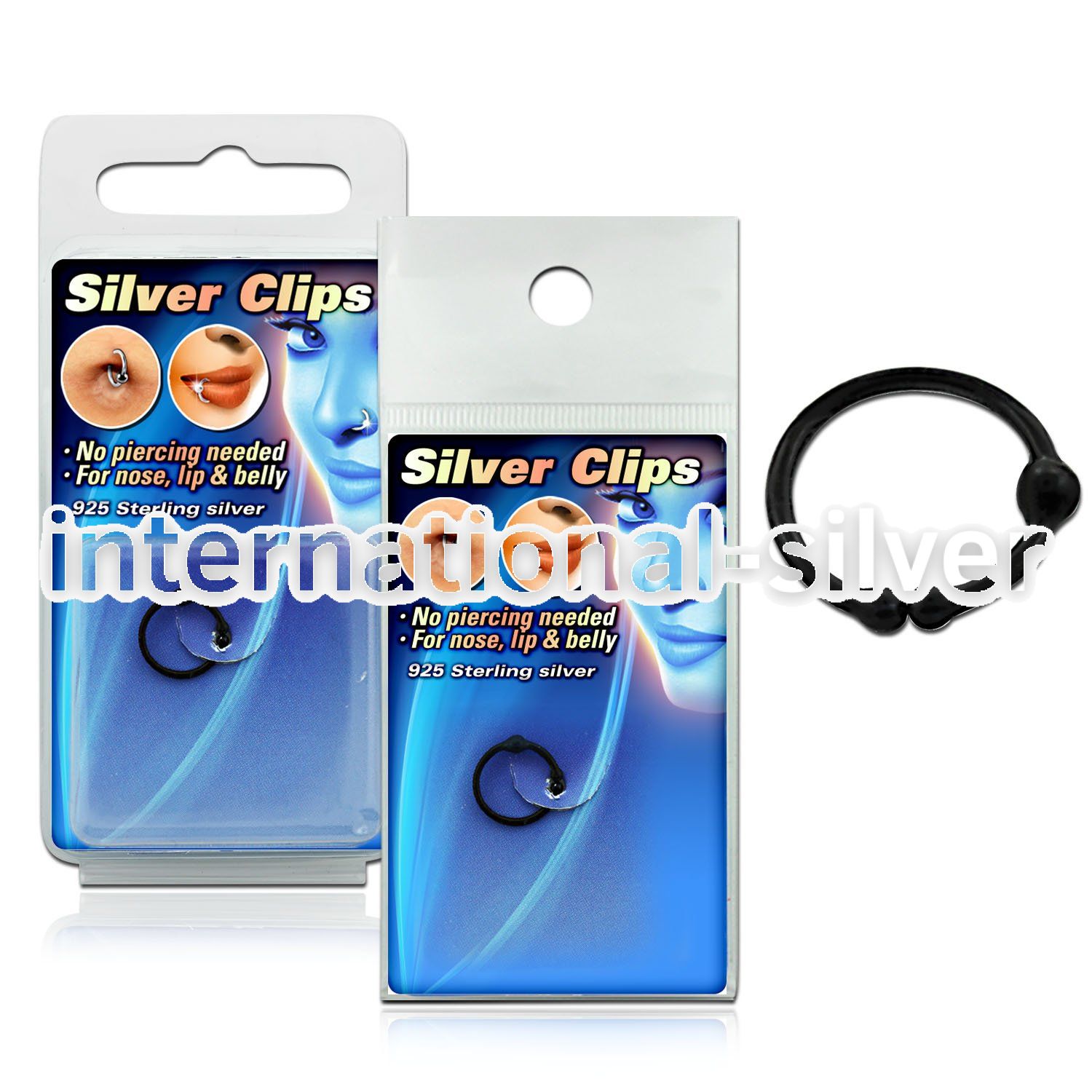 pksc8 fake illusion hoops silver 925 nose