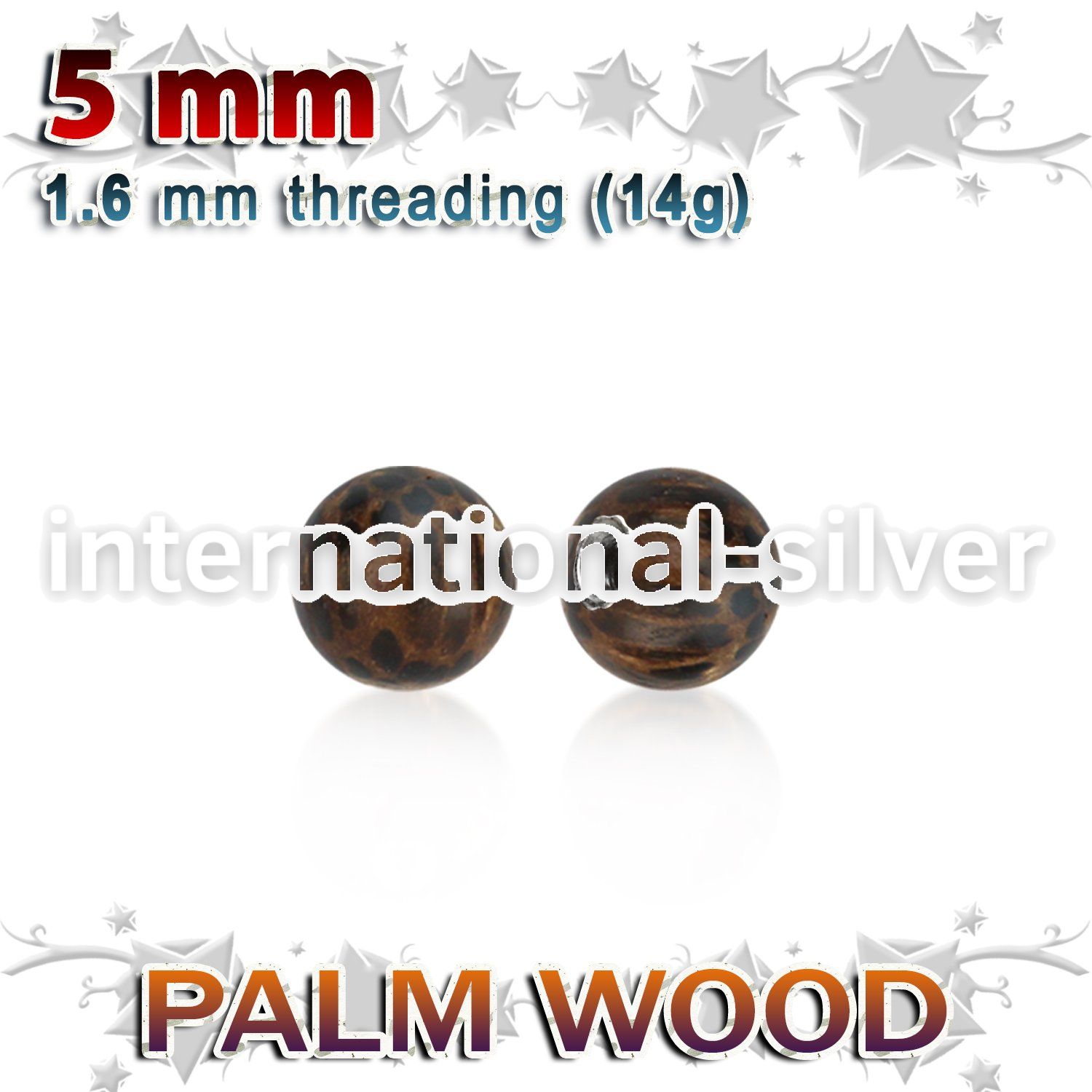 plball5 loose body jewelry parts organic body jewelry 