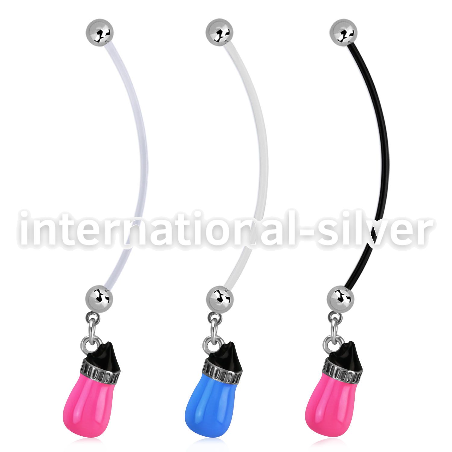 pnd668x bio flex & ptfe belly bananas belly piercing