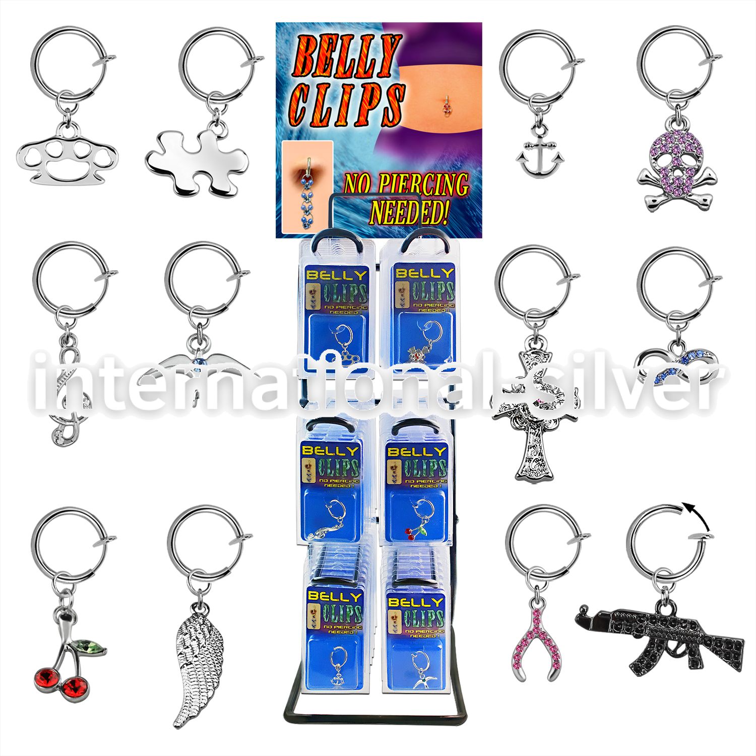 rkblcp2 fake illusion body jewelry others belly button