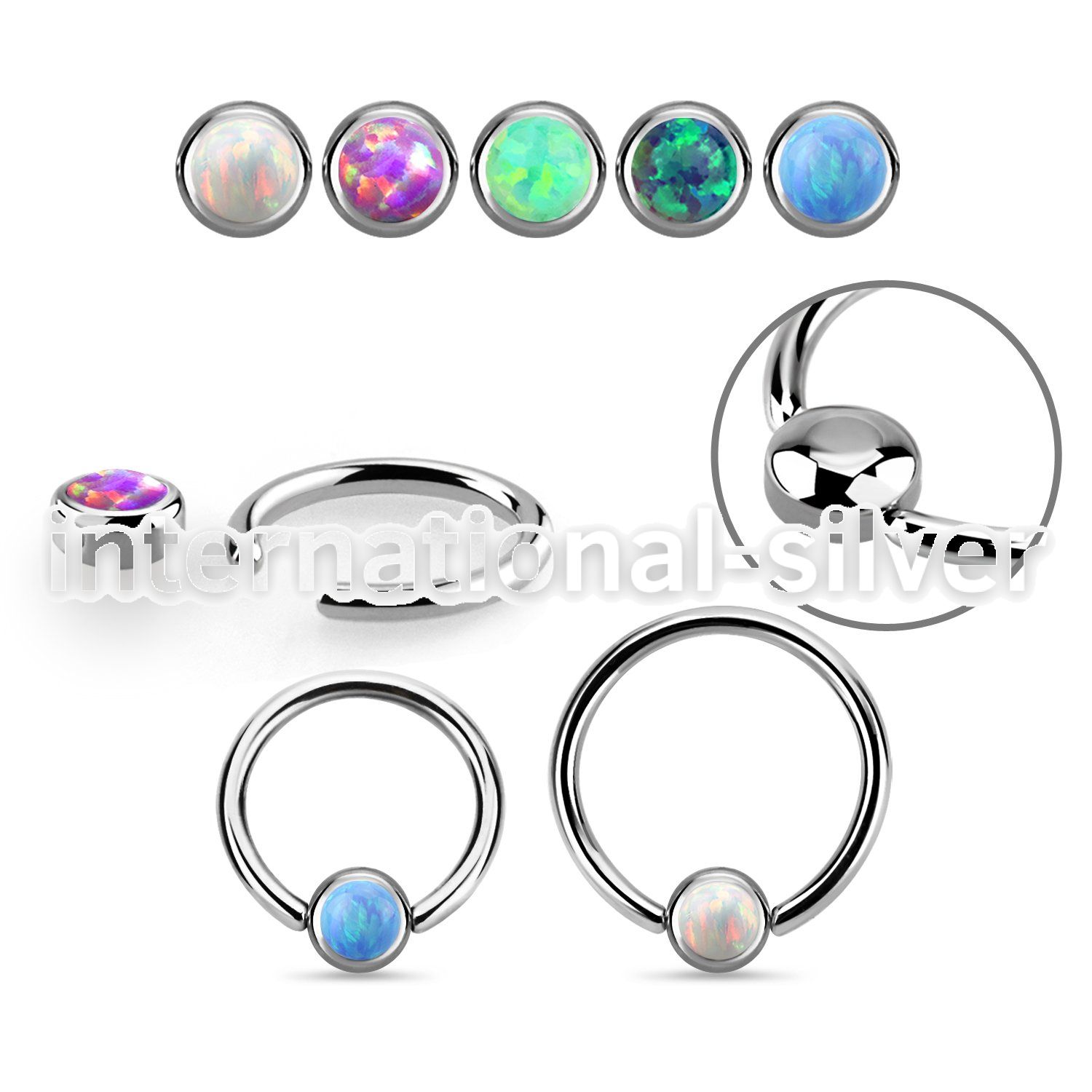 rocr4 925 silver ball closure rings belly ear othersear lobe ear otherseyebrow helix intim septum tragus piercing