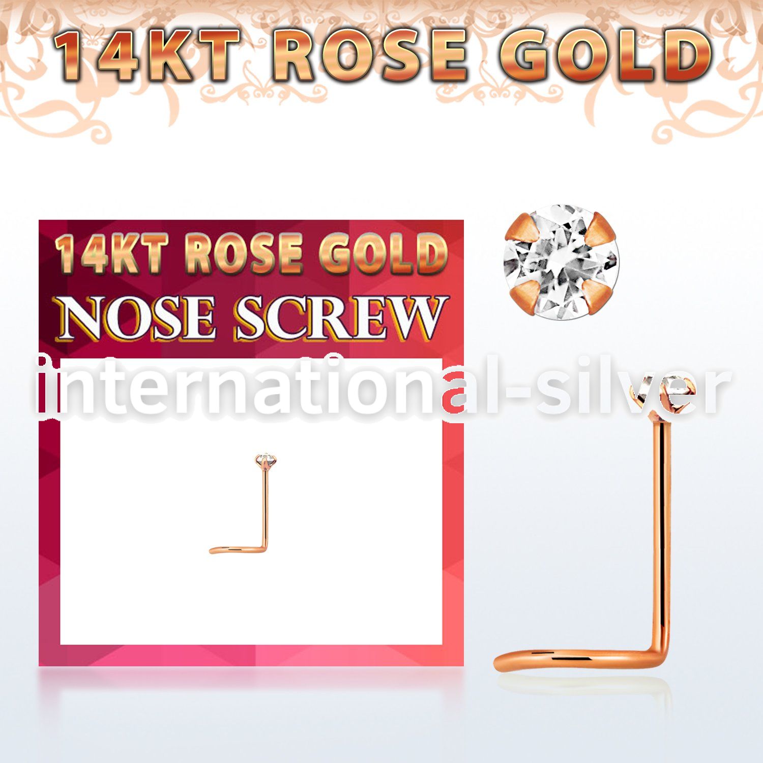 rsczc1 l shape nose studs gold nose