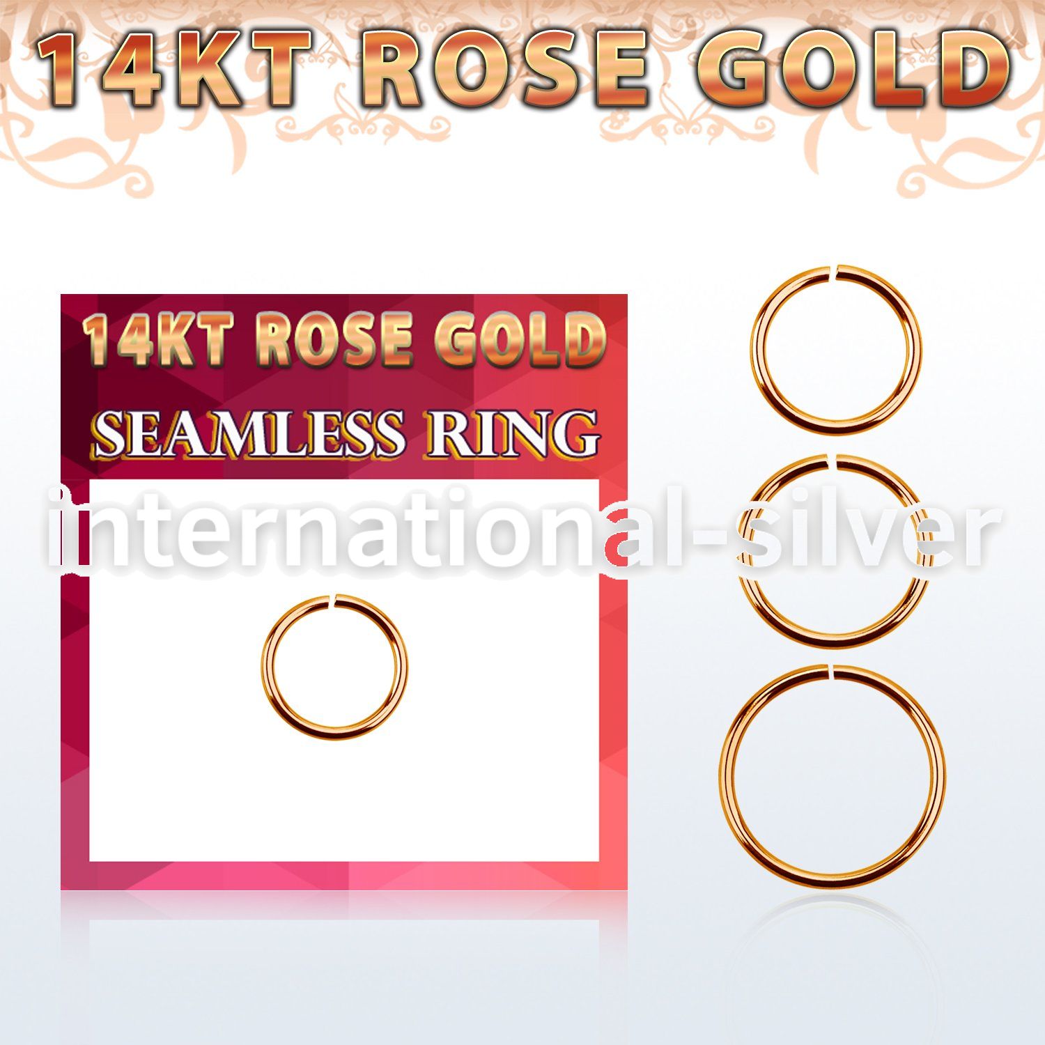 rsel18 seamless segment rings gold ear lobe