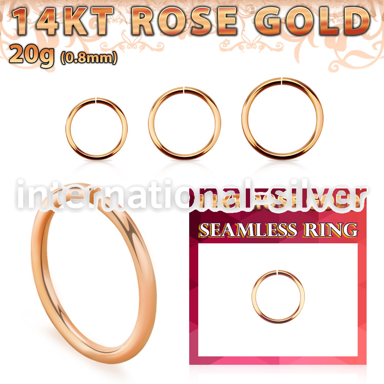rsel20 seamless segment rings gold ear lobe