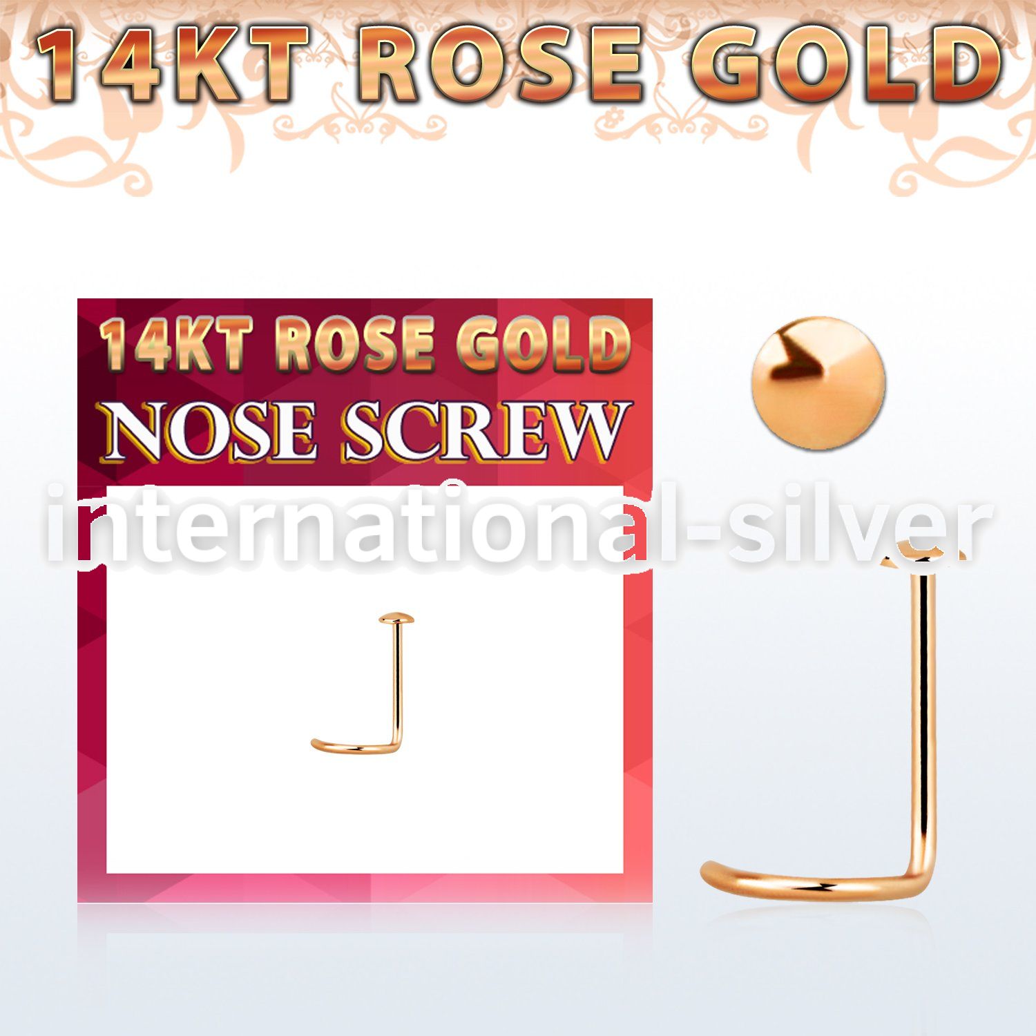 rsrd l shape nose studs gold nose