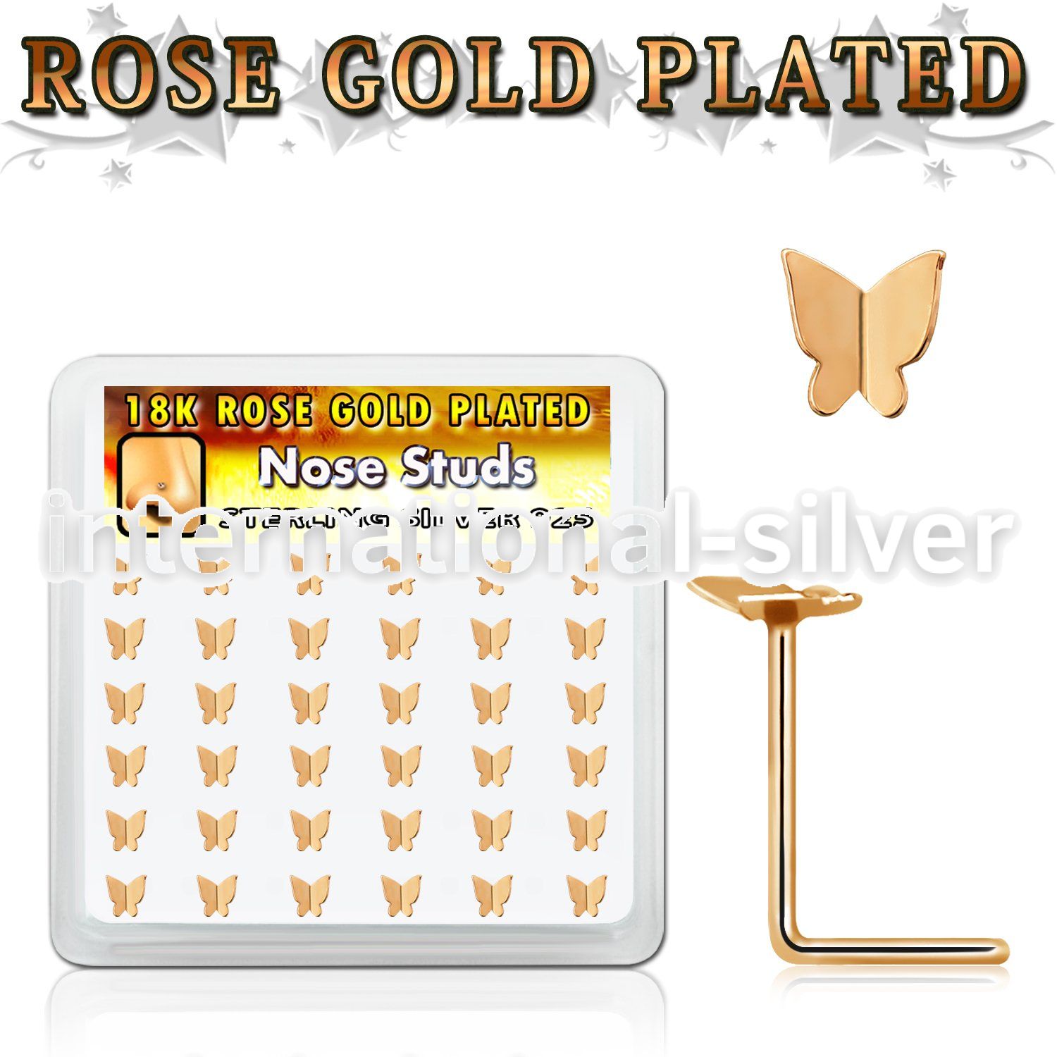 rssbtf36 925 silver nose screws and nose studs nose piercing