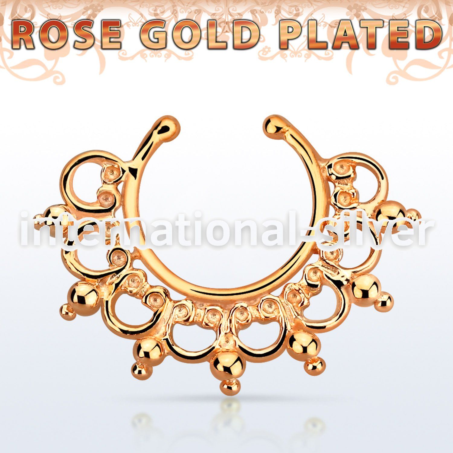 rssepd12 fake illusion body jewelry silver 925 septum