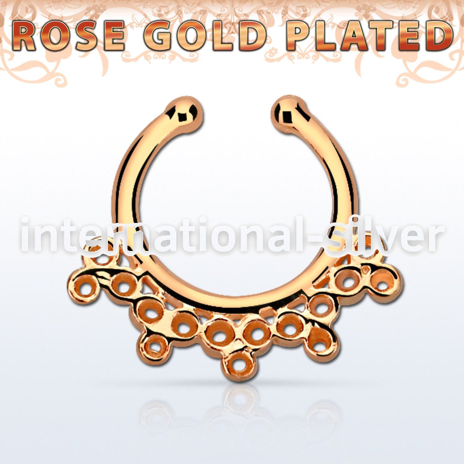 rssepd5 fake illusion body jewelry silver 925 septum