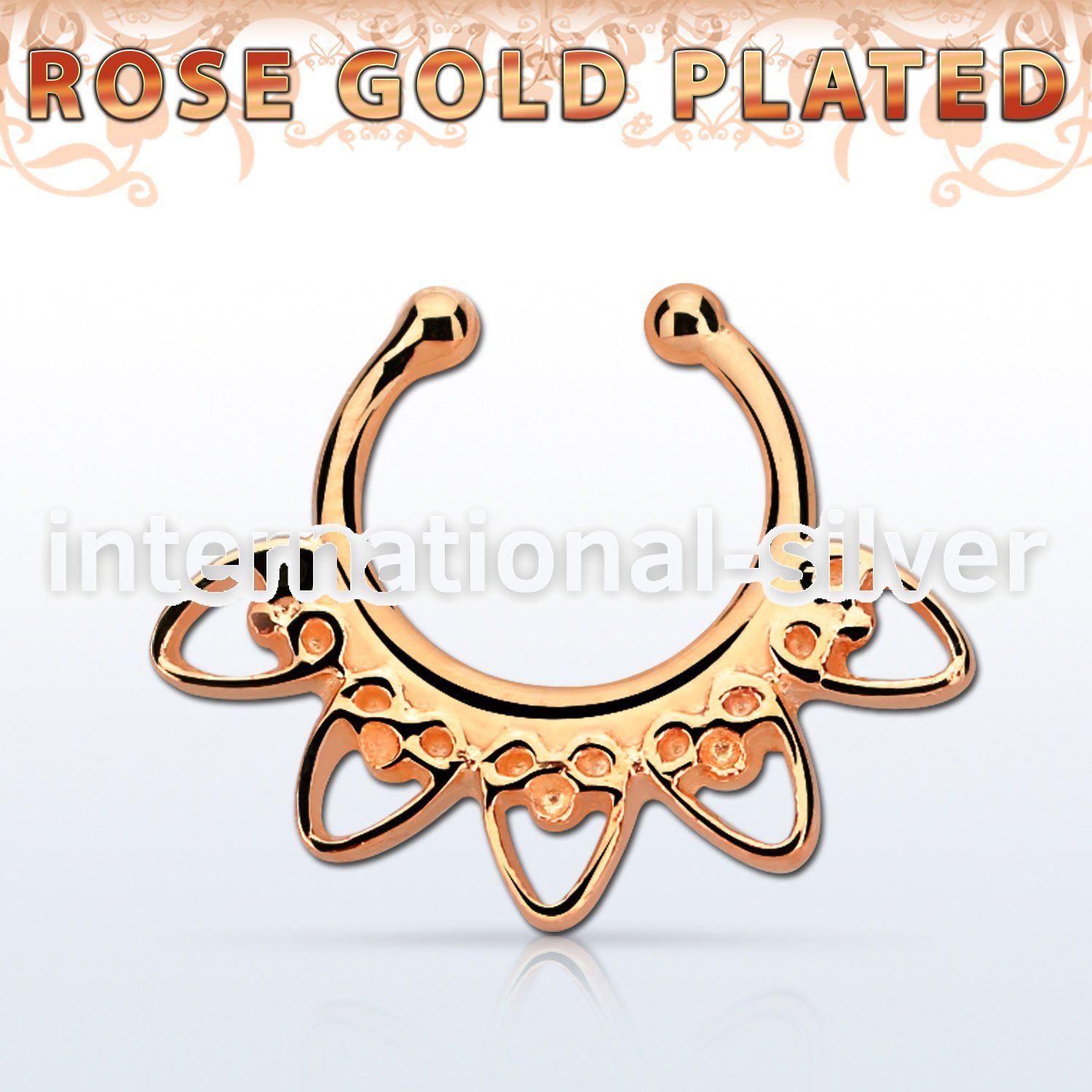 rssepd6 fake illusion body jewelry silver 925 septum