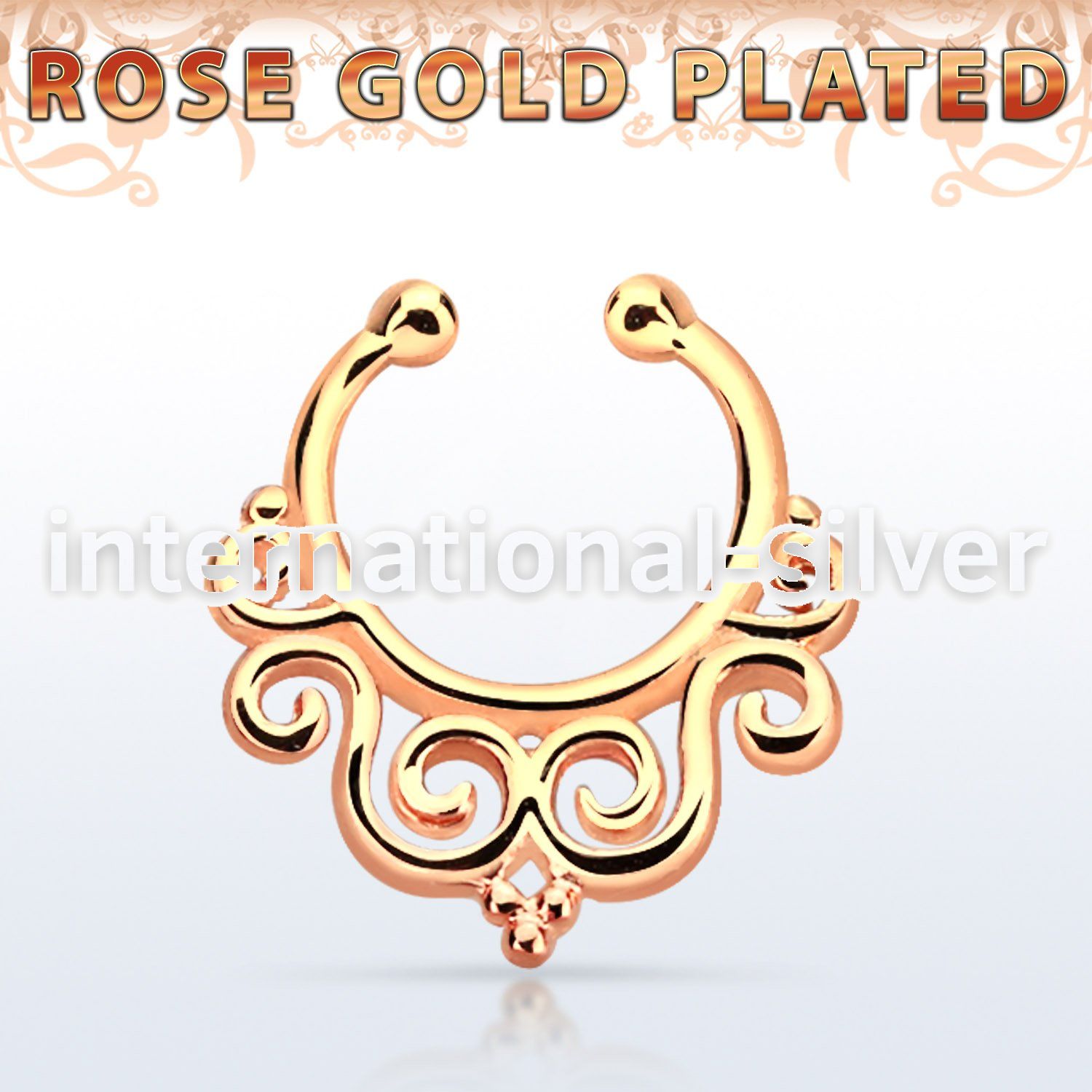 rssepd7 fake illusion body jewelry silver 925 septum