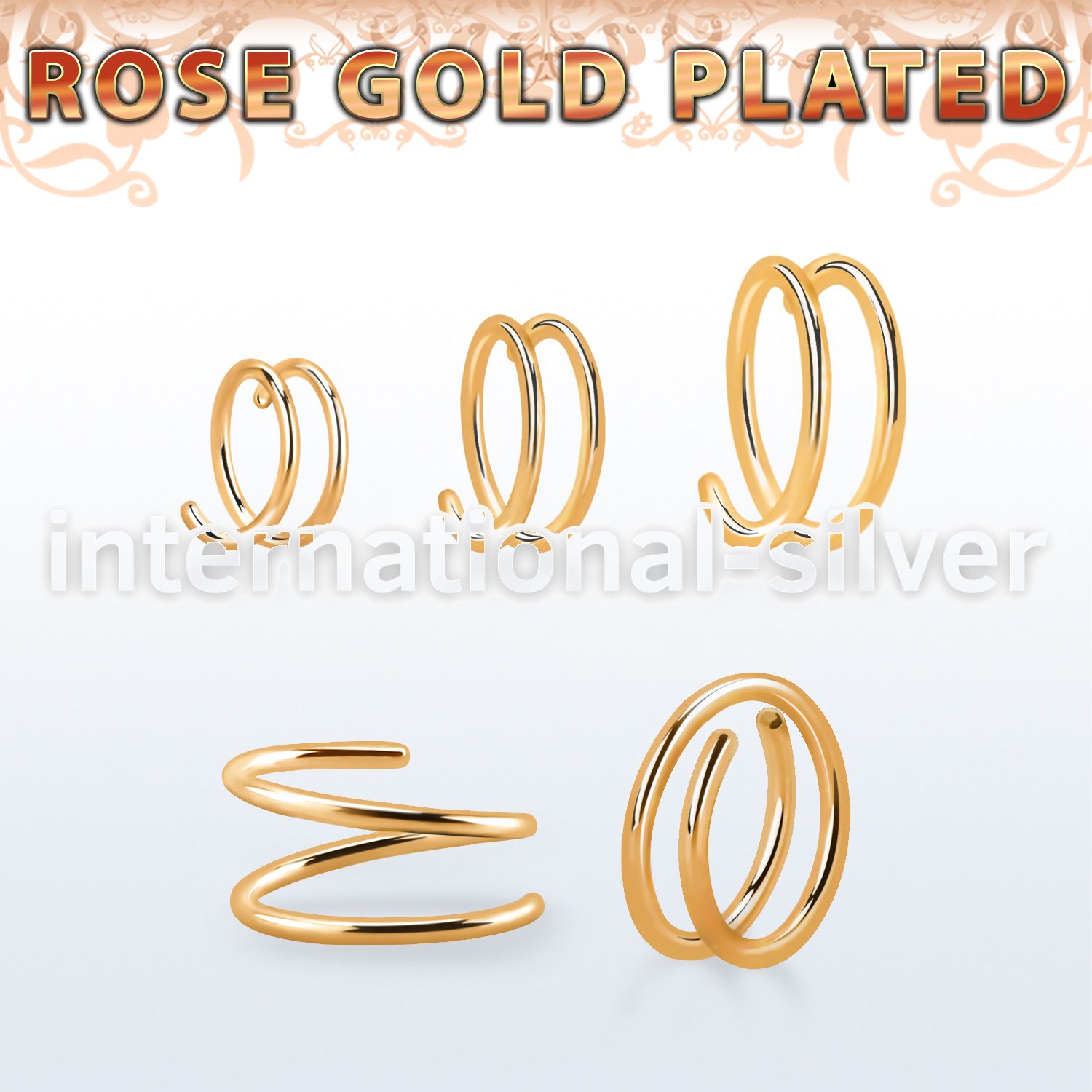 rsspr20 925 silver nose hoops nose  piercing