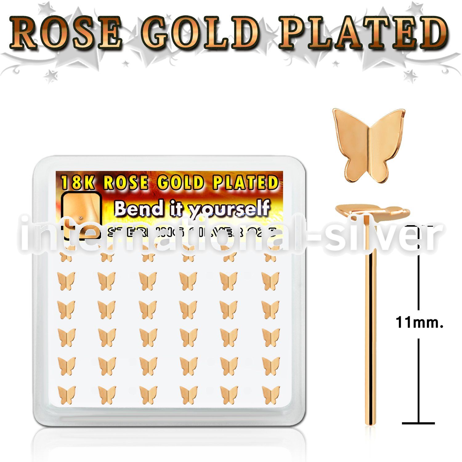 rsybtf36 925 silver bend it yourself nose studs nose piercing