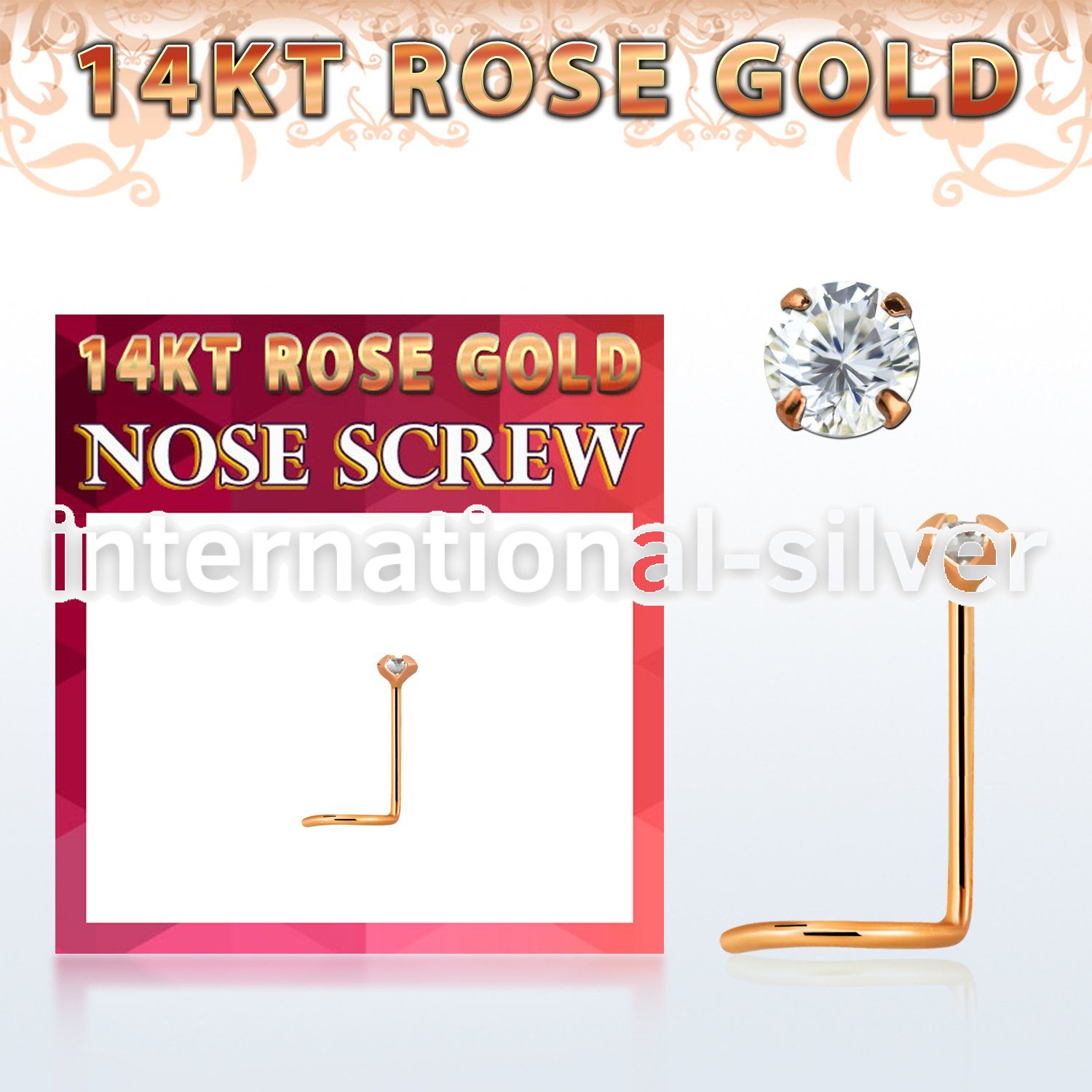 rszc1 l shape nose studs gold nose