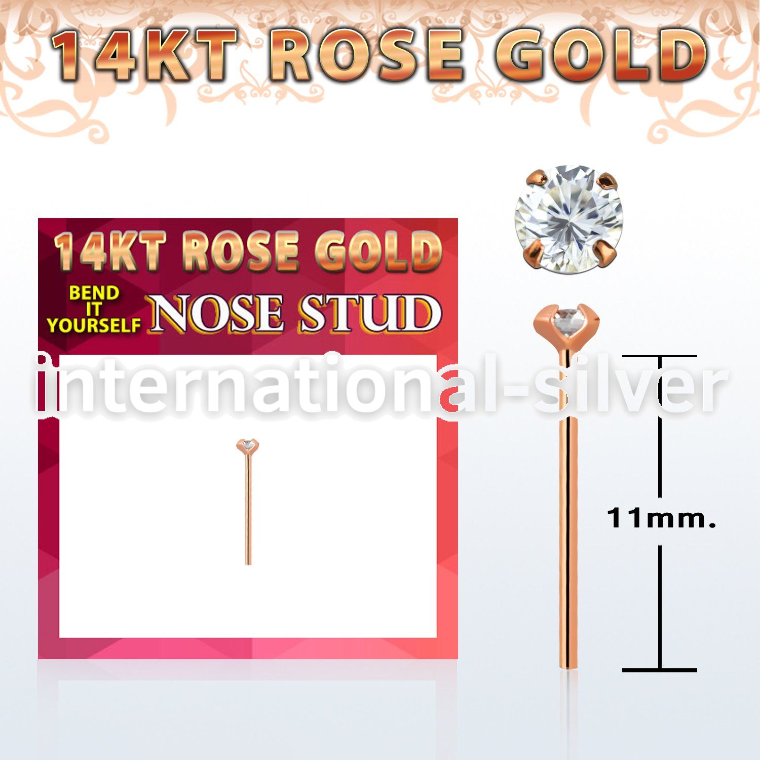 ryczc1 bend it to fit nose studs gold nose