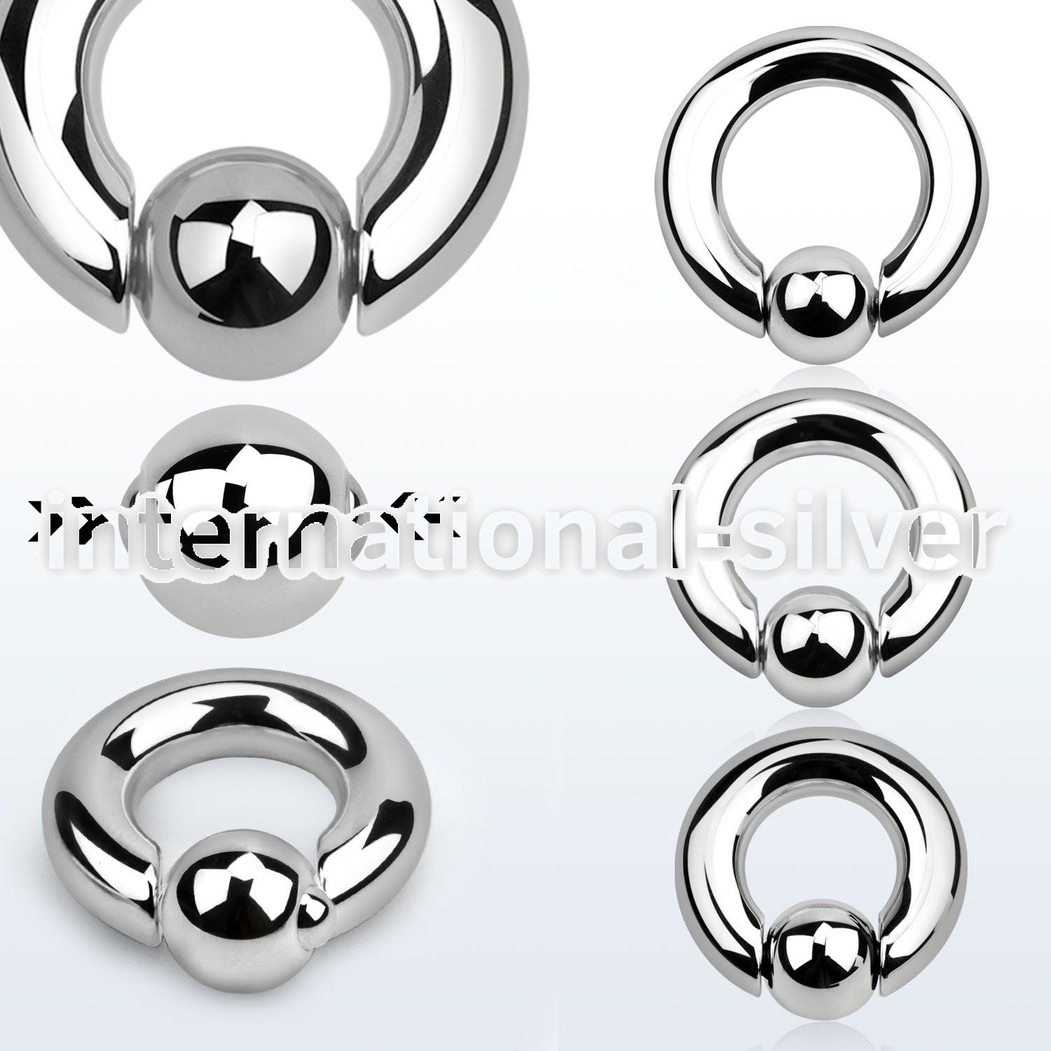 sbcr2 hoops captive rings surgical steel 316l ear lobe