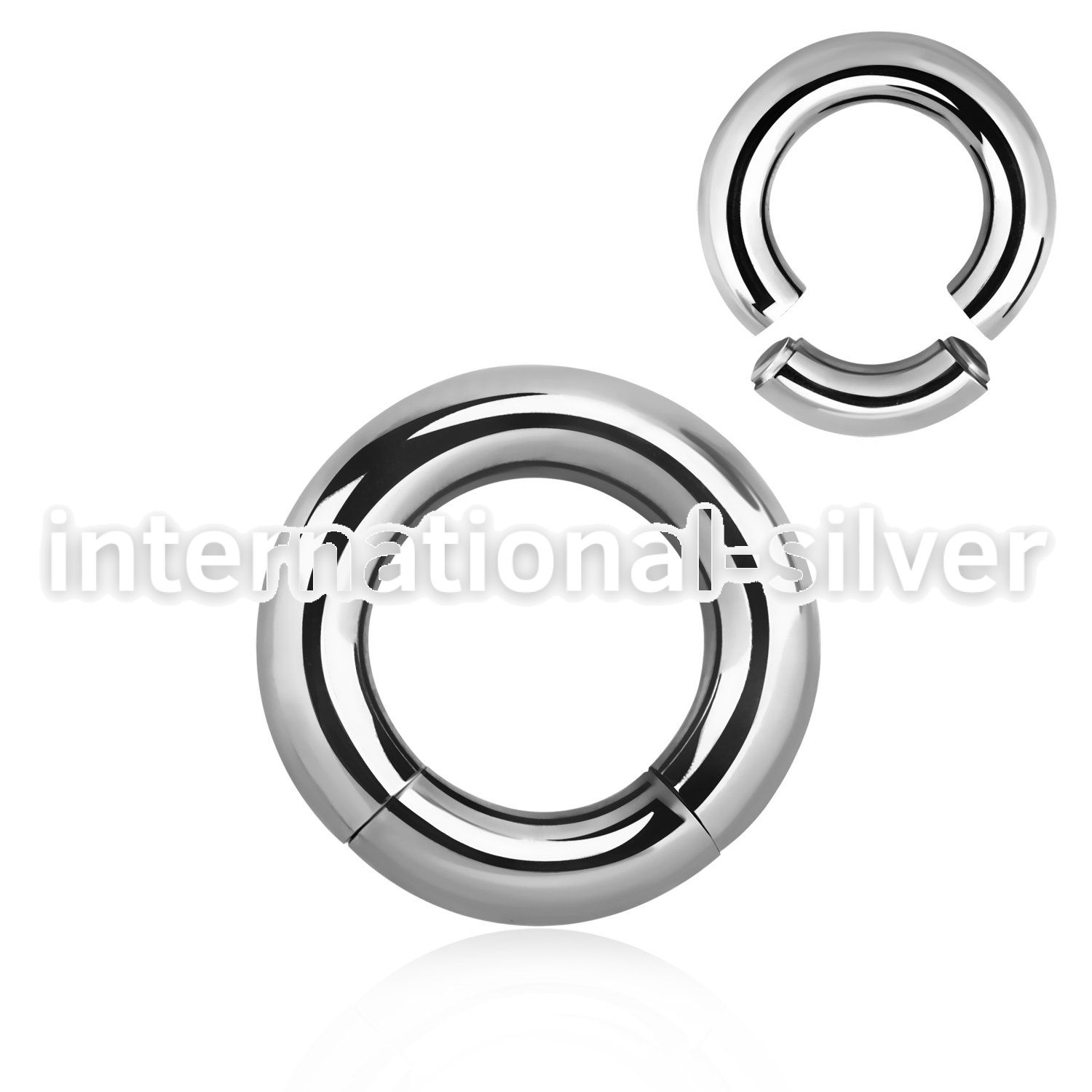 seg4 seamless segment rings surgical steel 316l ear lobe