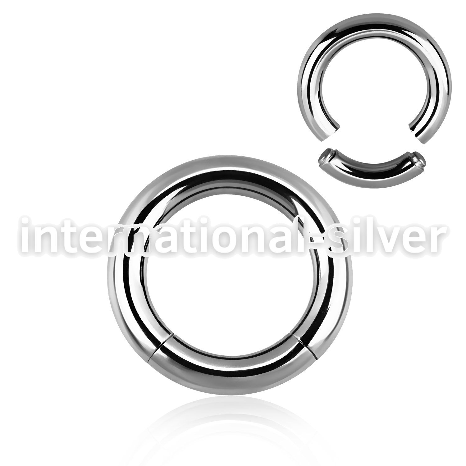 seg6 seamless segment rings surgical steel 316l ear lobe