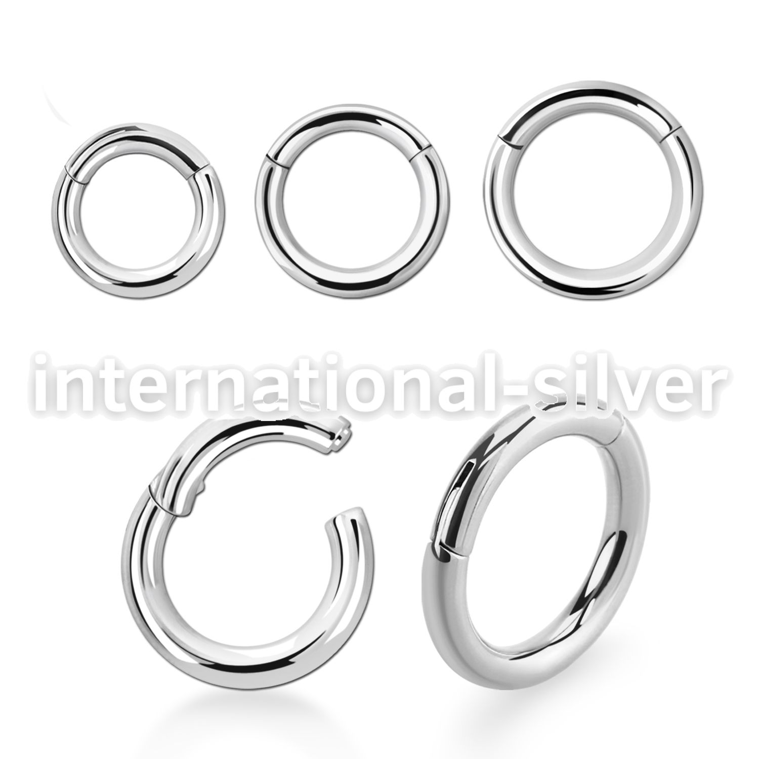 segh10 surgical steel seamless and segment rings ear lobe septum piercing