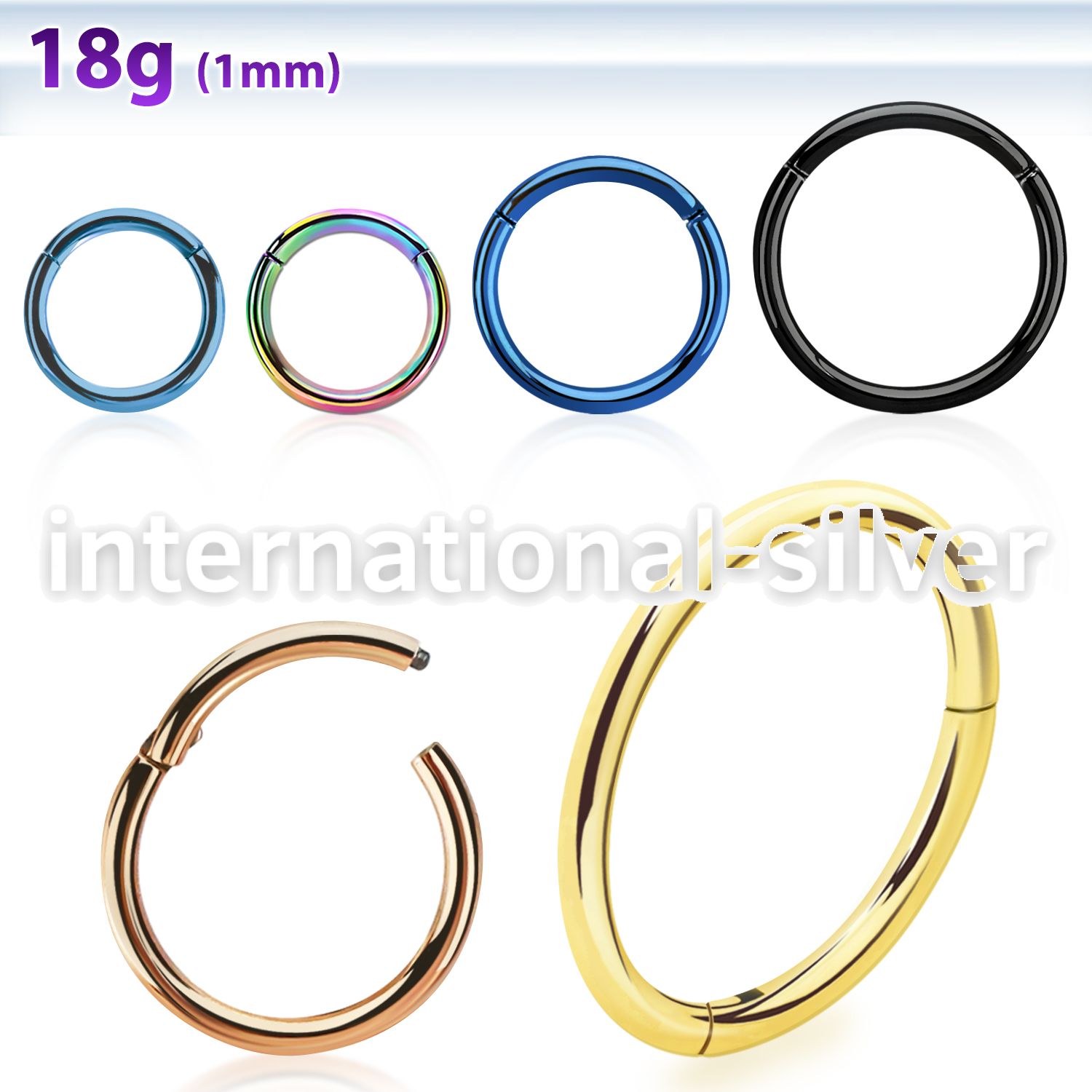 seght18 seamless segment rings anodized surgical steel 316l eyebrow