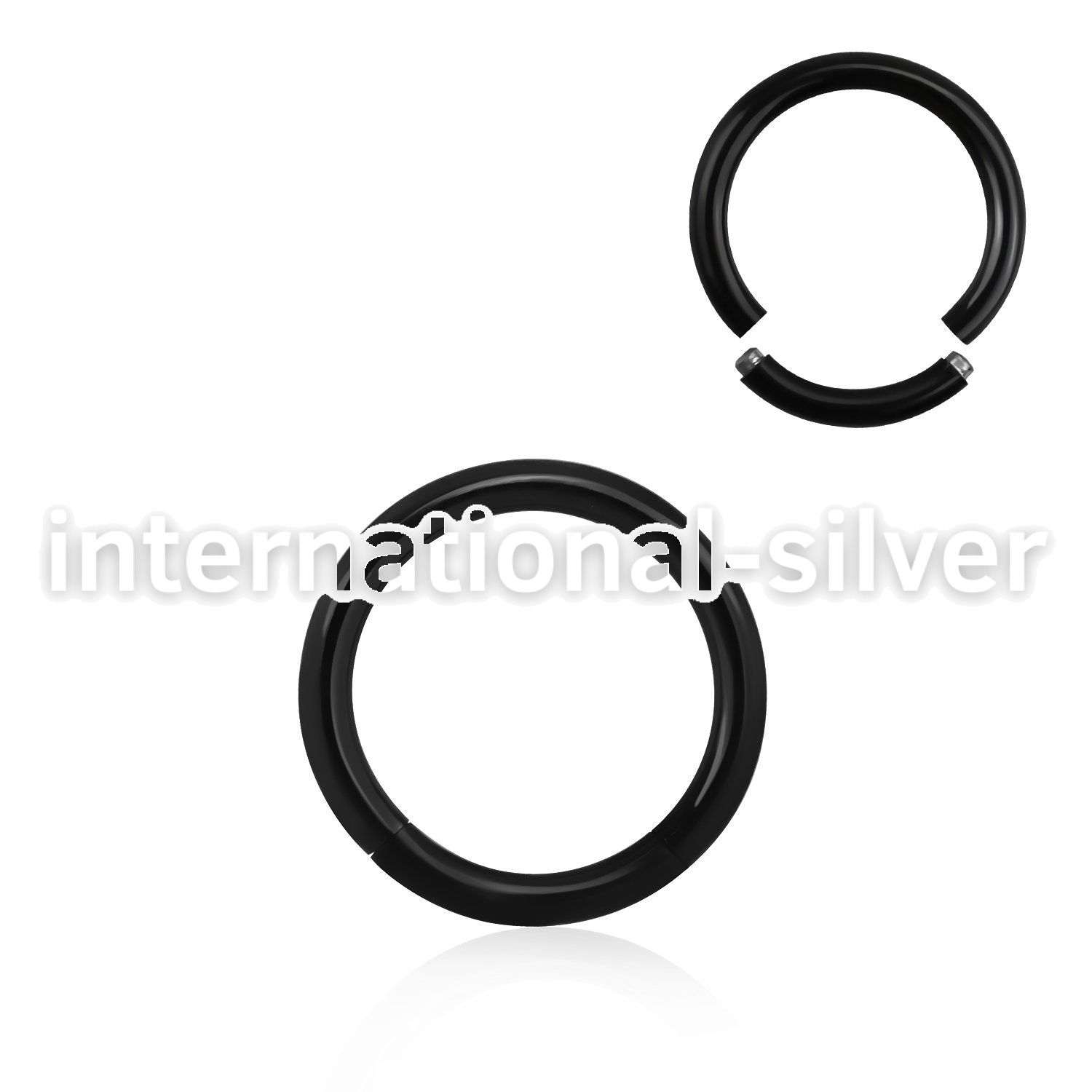 segt10 seamless segment rings anodized surgical steel 316l ear lobe