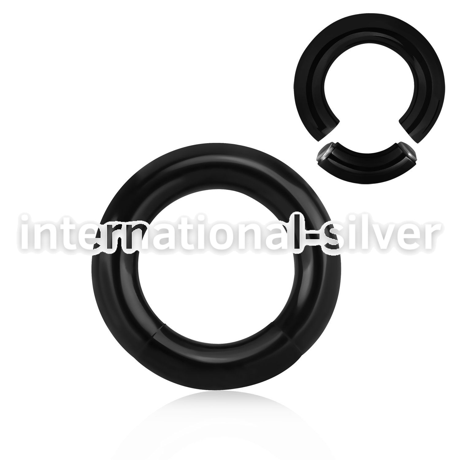 segt4 seamless segment rings anodized surgical steel 316l ear lobe