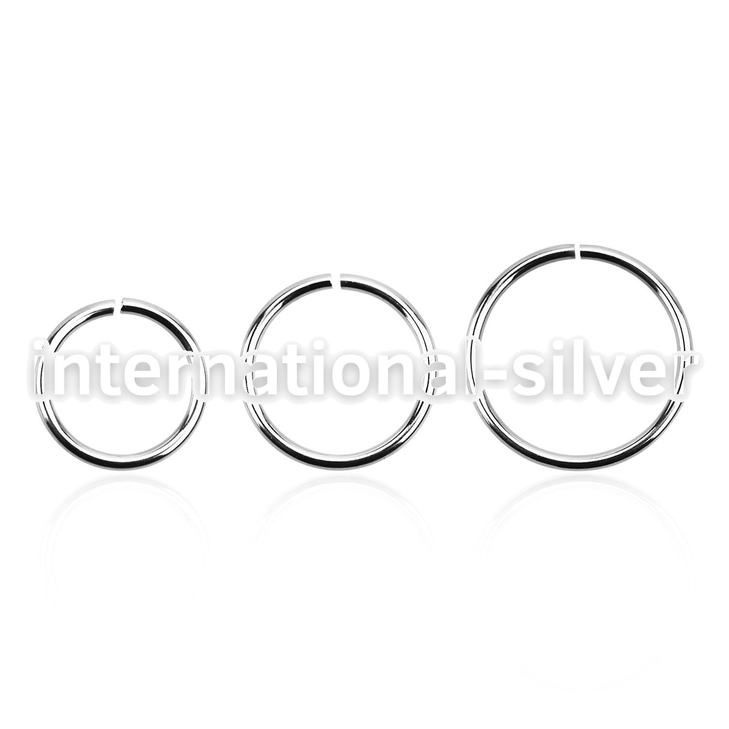 sel18 seamless segment rings surgical steel 316l ear lobe
