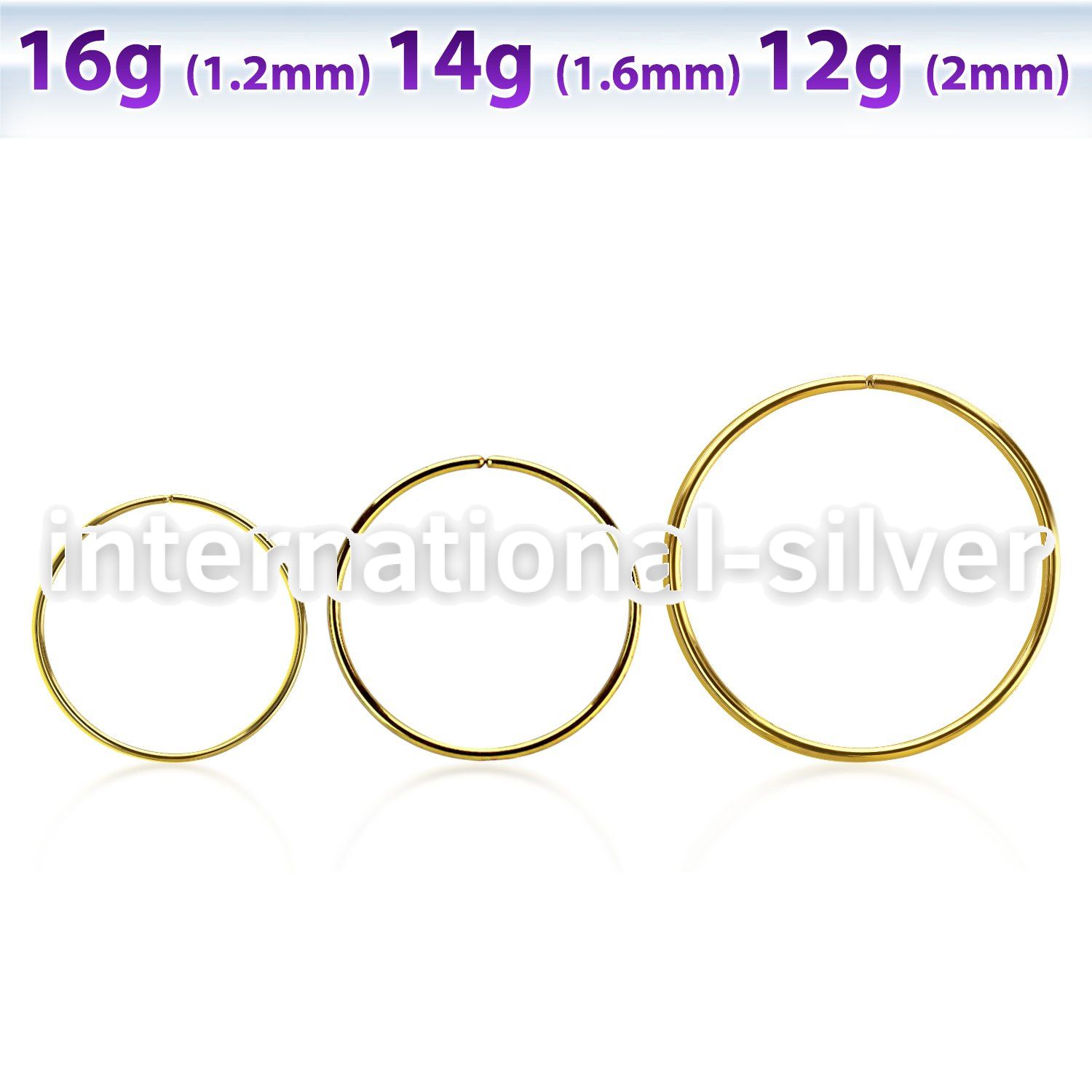 sellg gold pvd plated surgical steel xl sized seamless ring