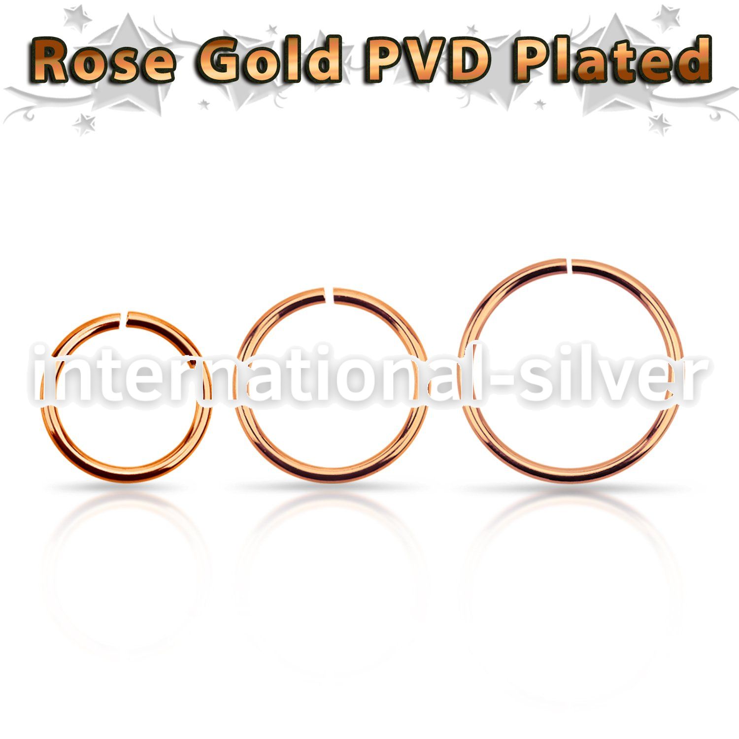 seltt18 seamless segment rings anodized surgical steel 316l ear lobe