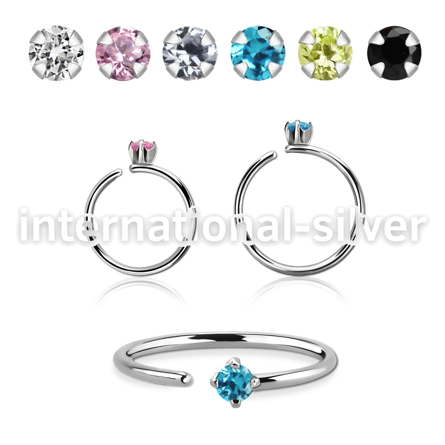 selz20 surgical steel seamless and segment rings nose  piercing