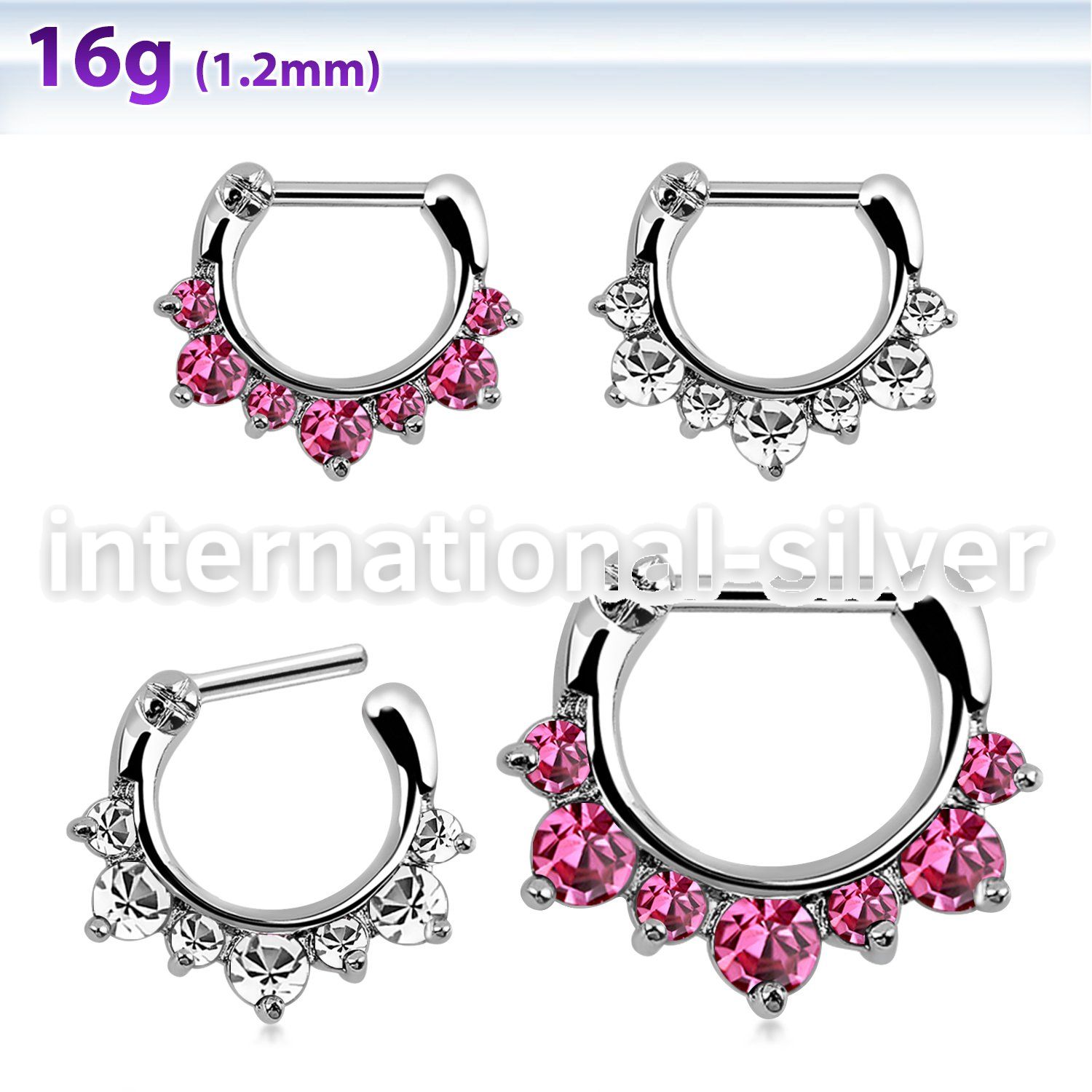 seph16 straight barbells surgical steel 316l septum