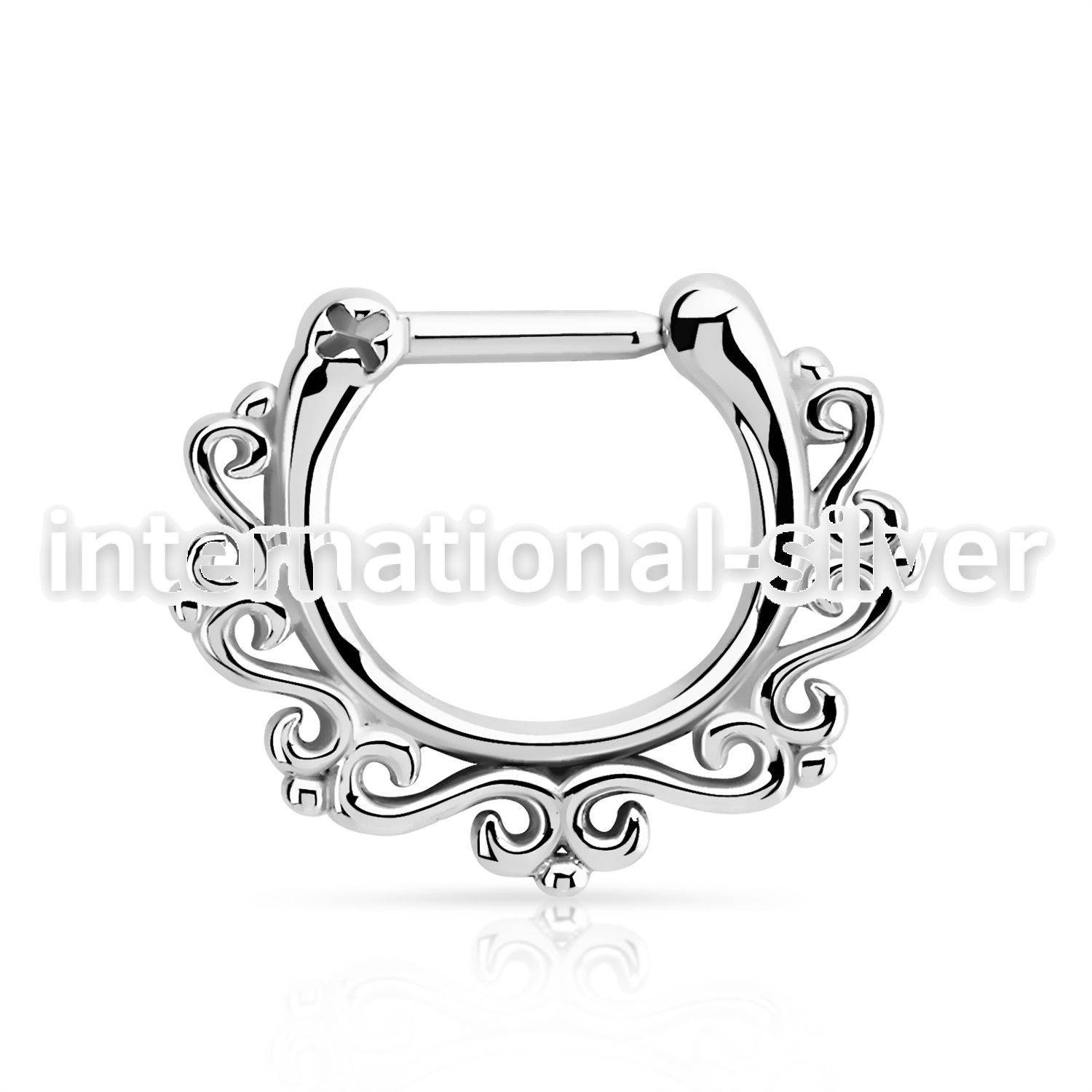 seps16 straight barbells surgical steel 316l septum