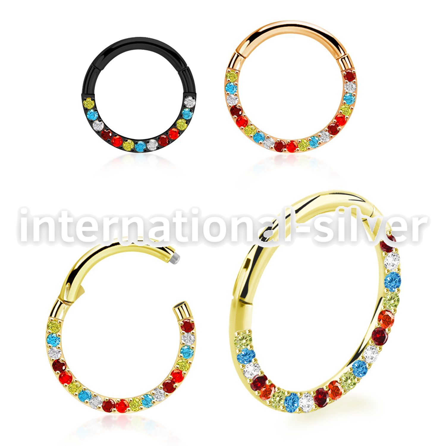 sgsh11rbt pvd steel hinged segment hoop 16g side cnc