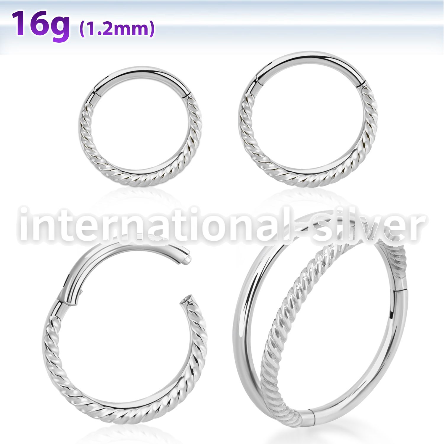 sgsh12 surgical steel hinged segment hoop twisted wire