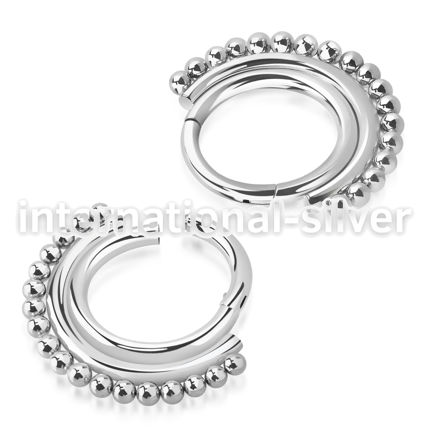 sgsh16 surgical steel hinged segment hoop chain balls