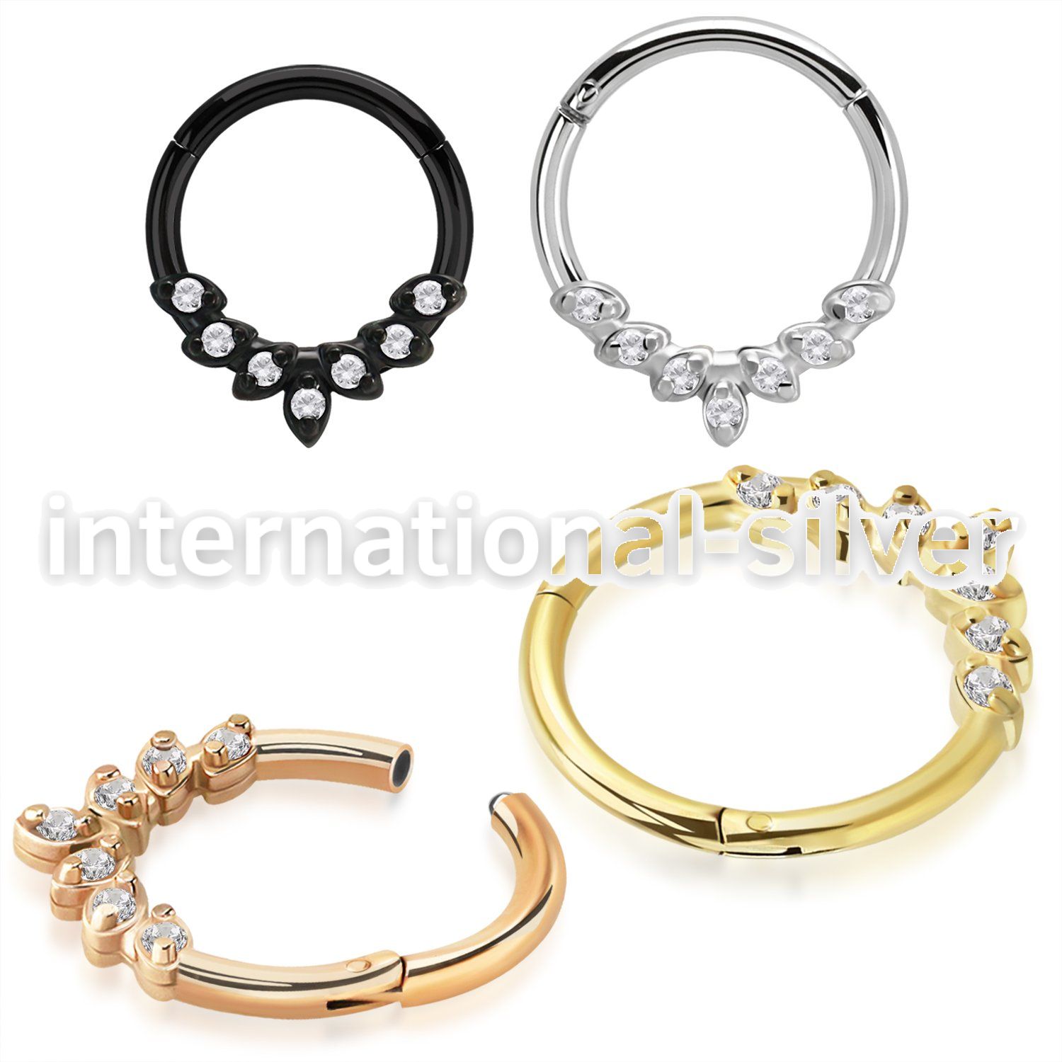 sgtsh30 pvd plating steel hinged segment hoop leaves cnc cz