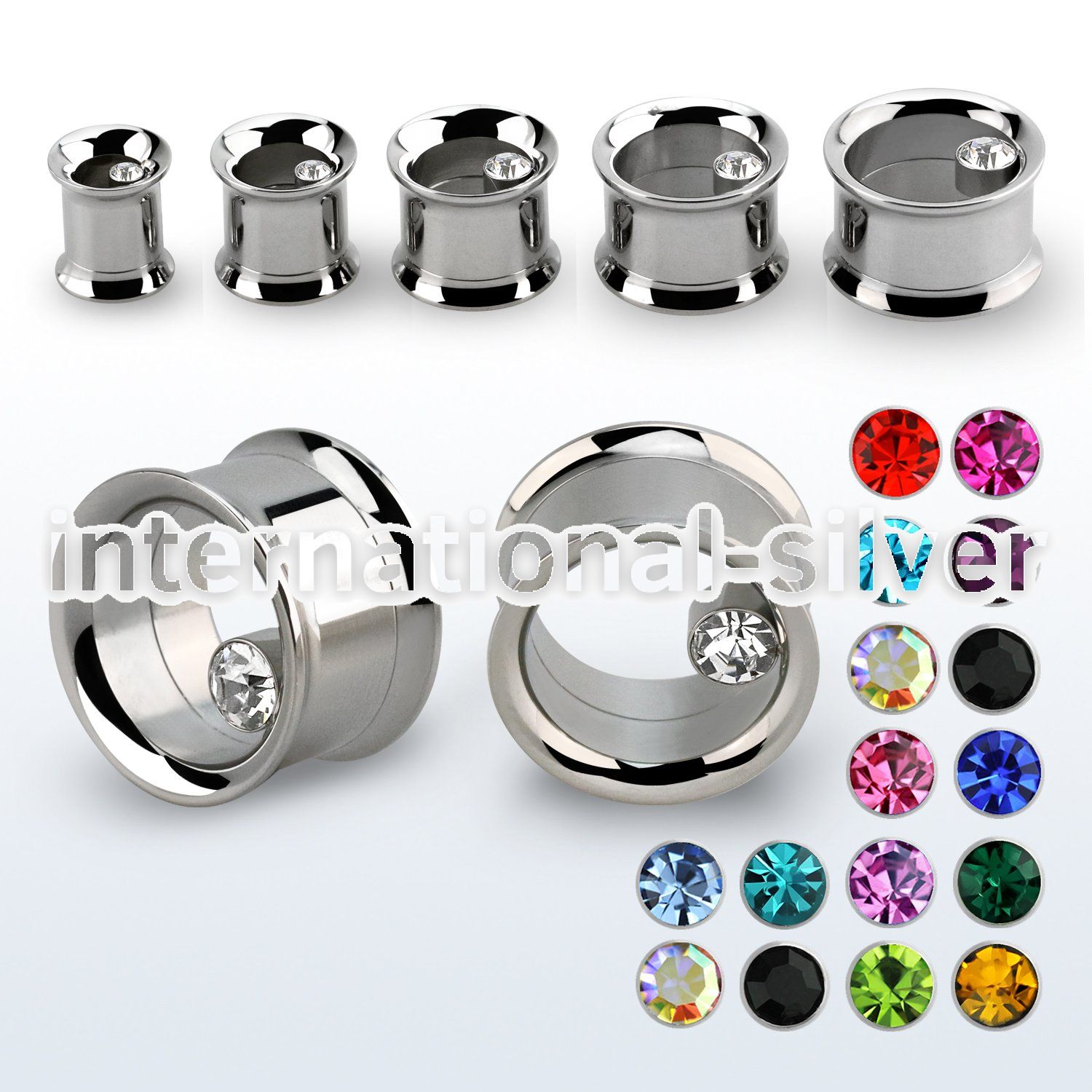 shpc tunnels gauges surgical steel 316l 