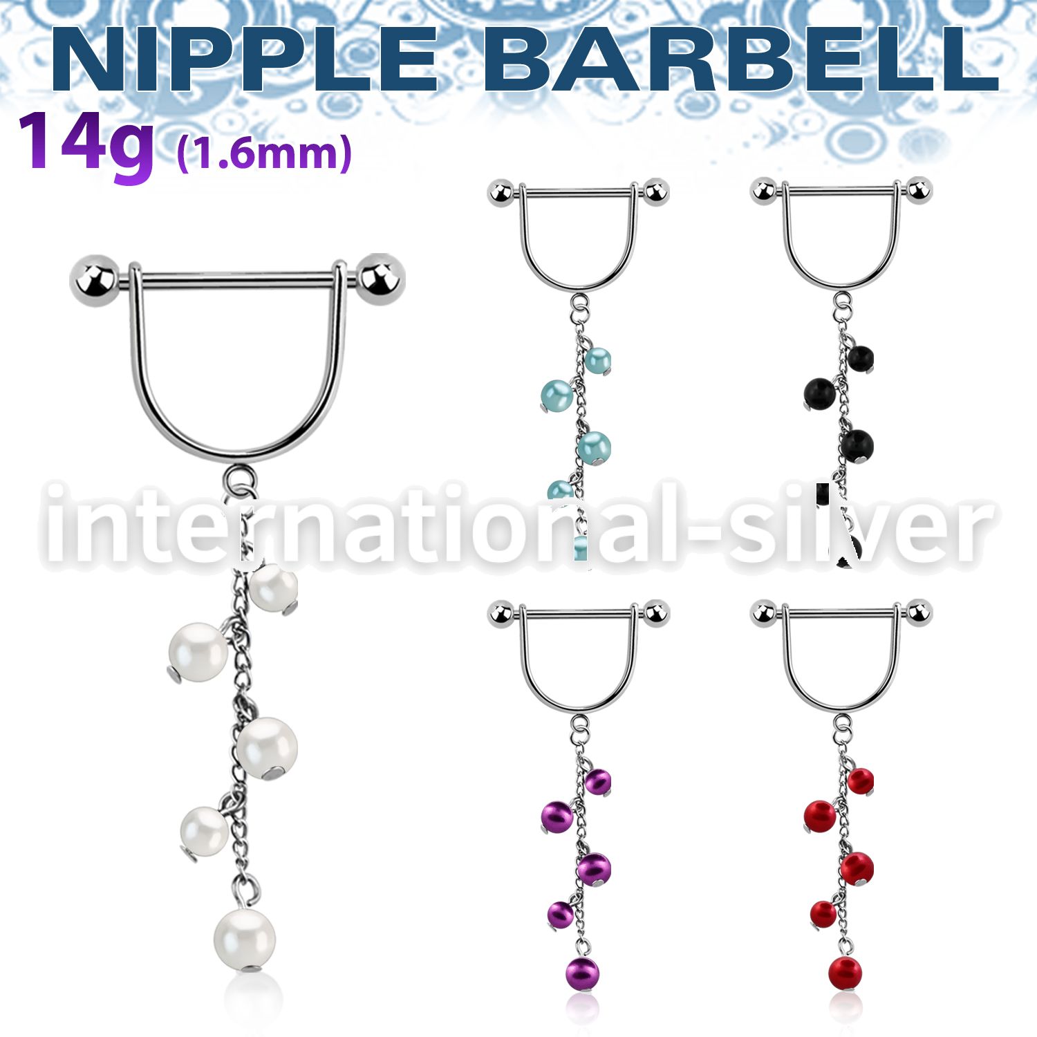snpod11 straight barbells surgical steel 316l nipple