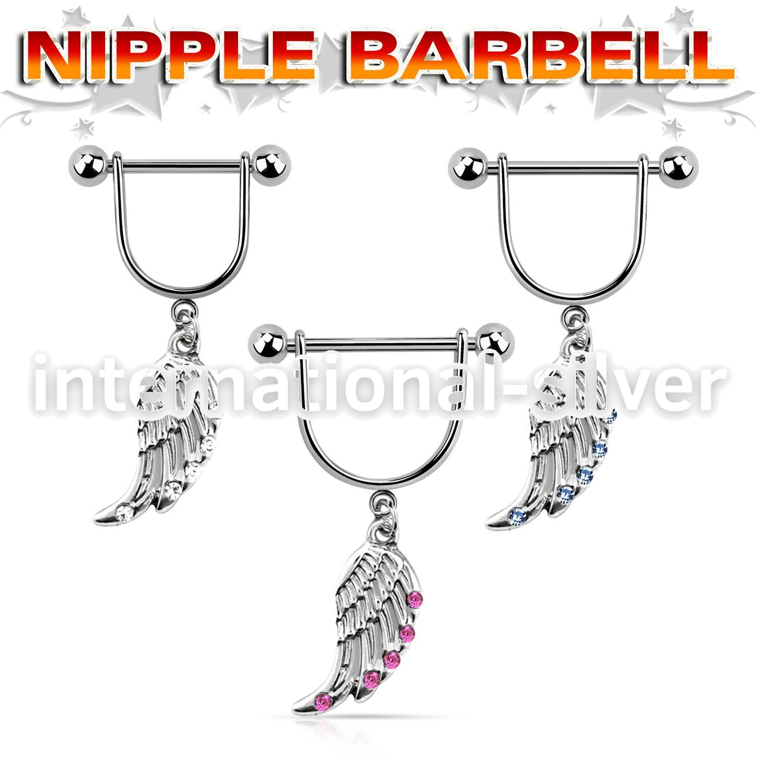 snpod17 straight barbells surgical steel 316l nipple