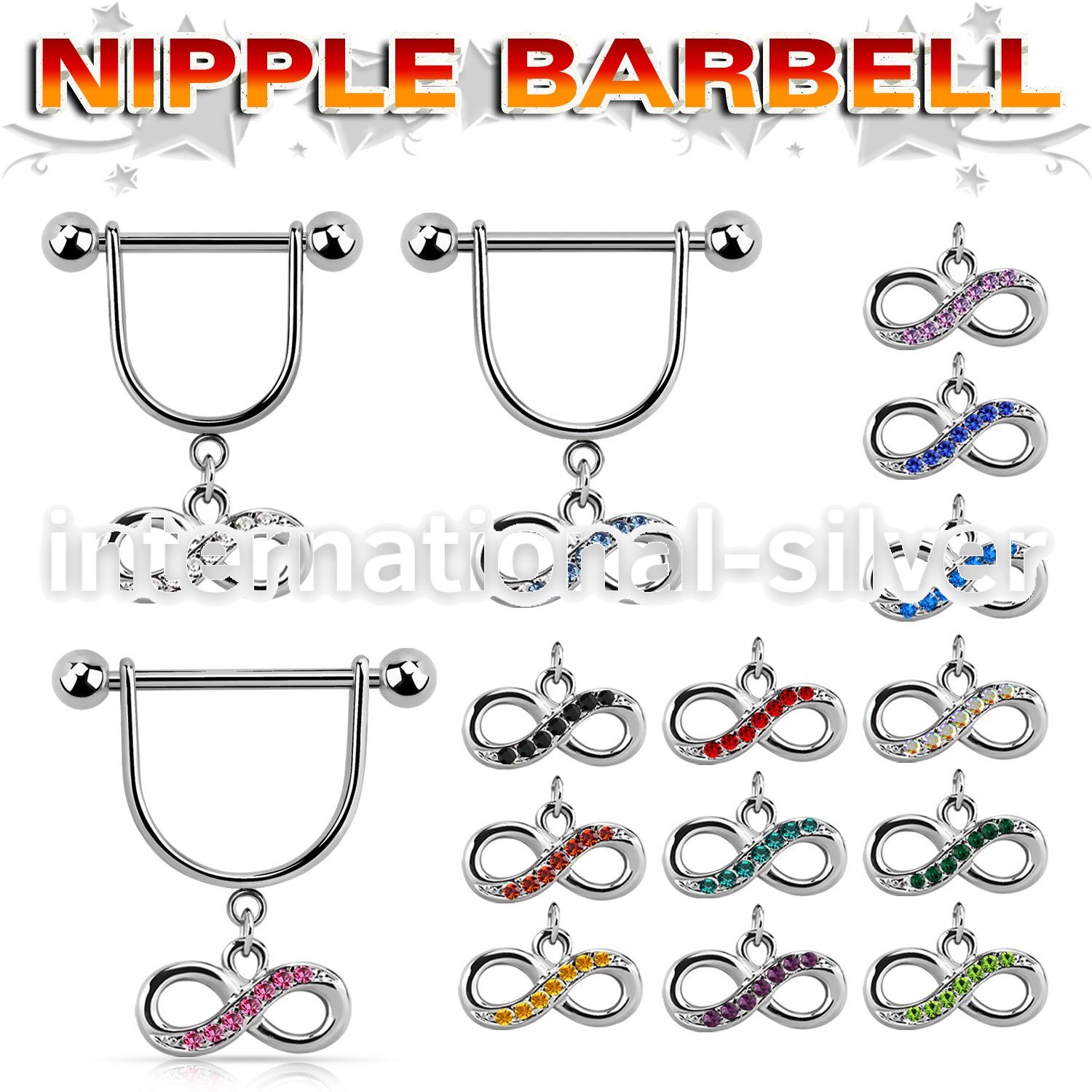 snpod19 straight barbells surgical steel 316l nipple