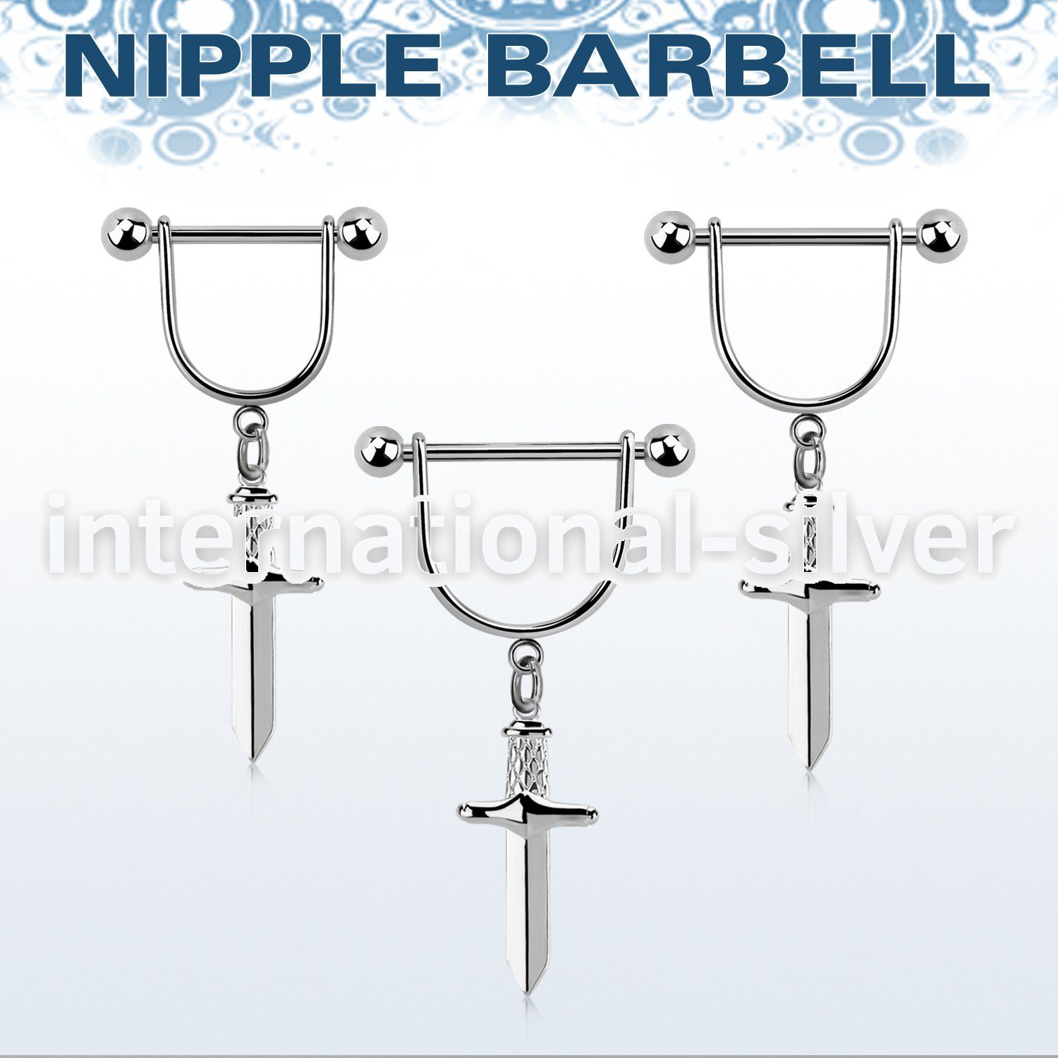snpod26 surgical steel barbells nipple piercing