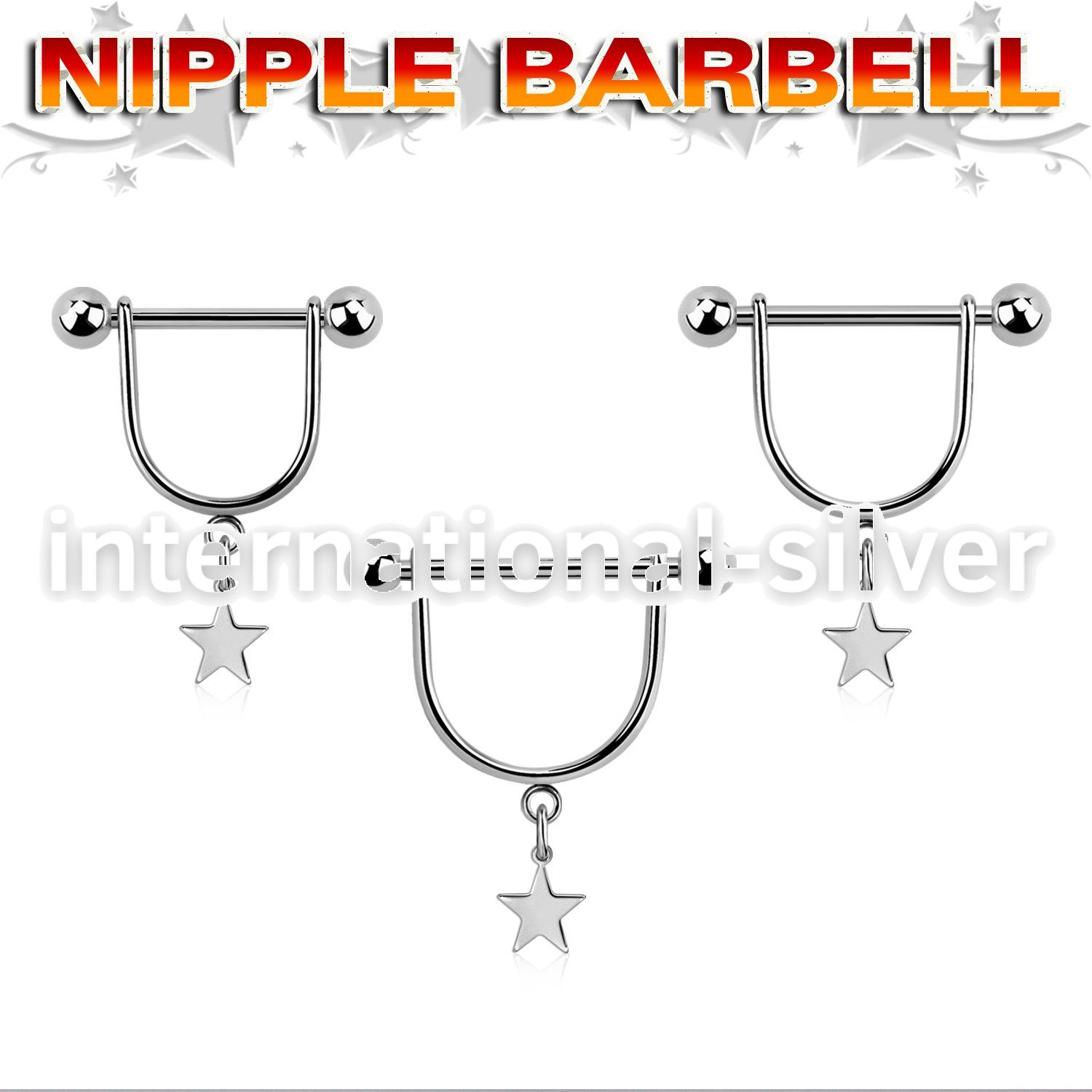 snpod29 surgical steel barbells nipple piercing