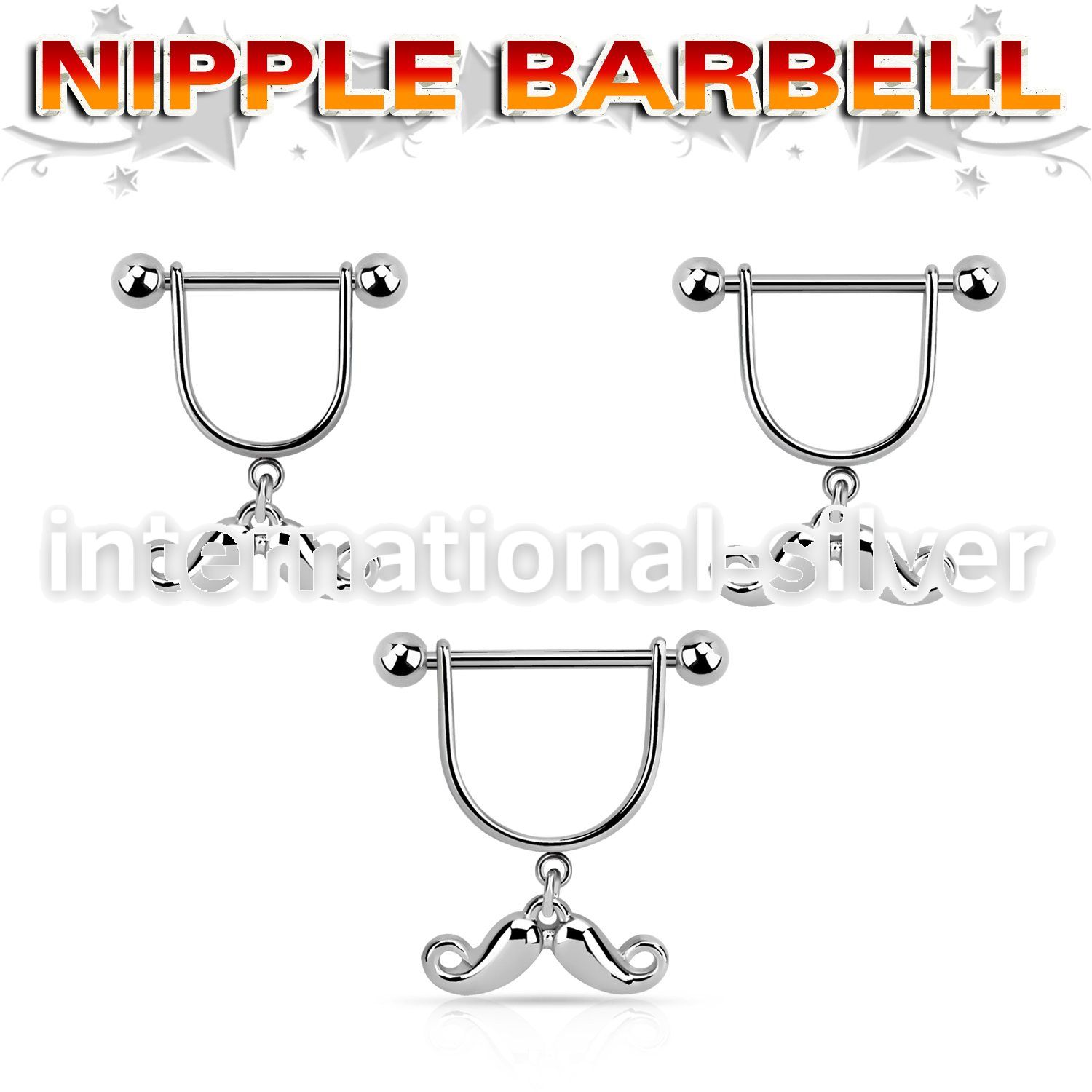 snpod6 straight barbells surgical steel 316l nipple