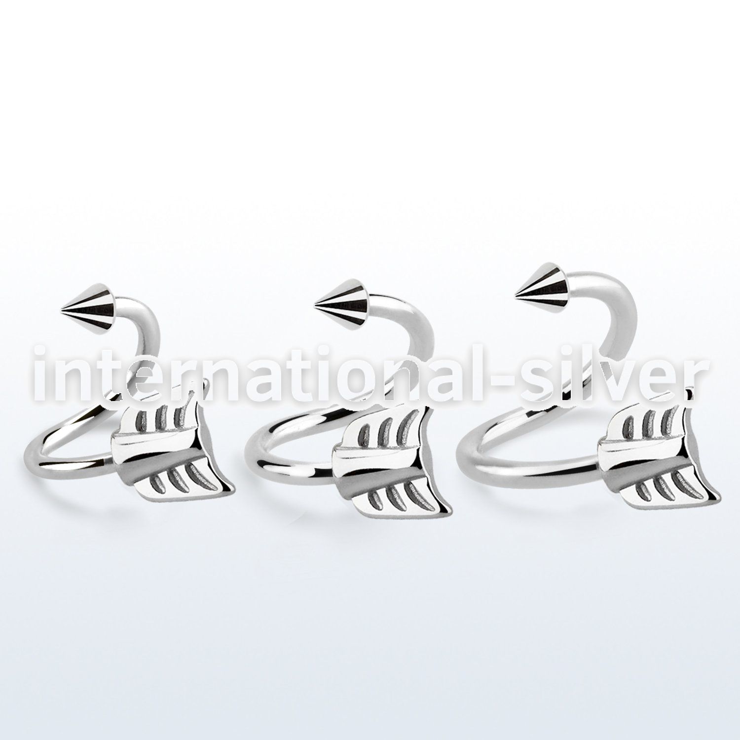 sp16aw spirals twisters surgical steel 316l eyebrow