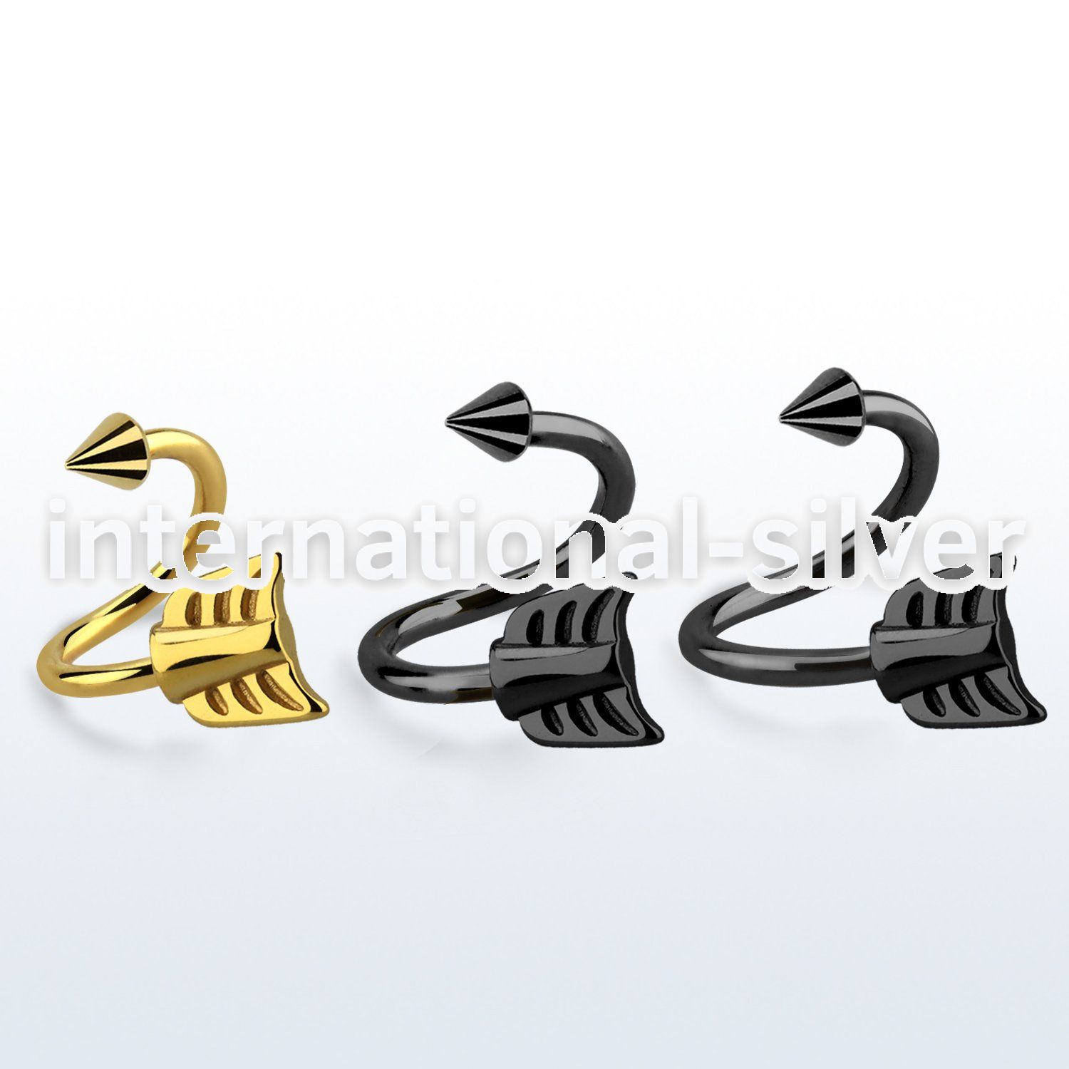 sp16taw spirals twisters anodized surgical steel 316l eyebrow