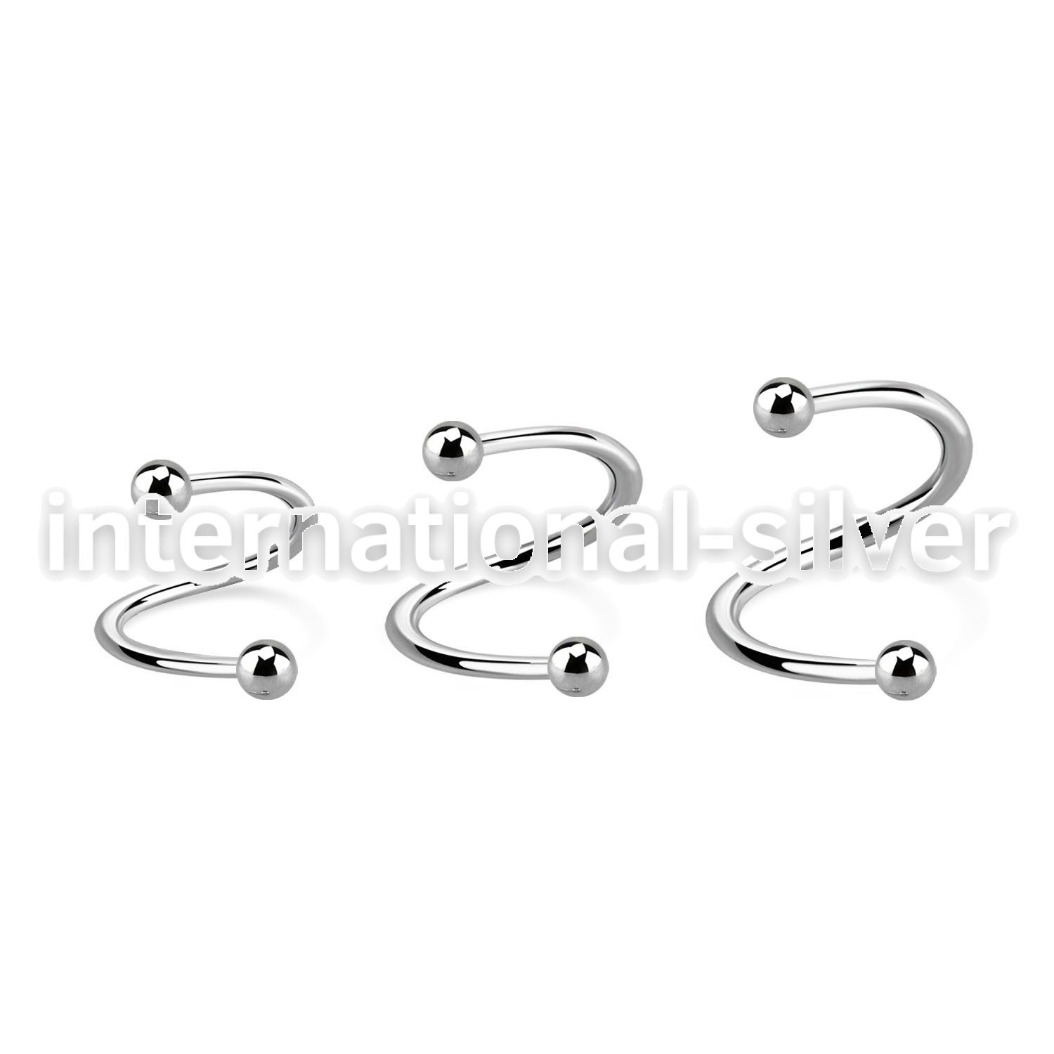 speb25 spirals twisters surgical steel 316l eyebrow