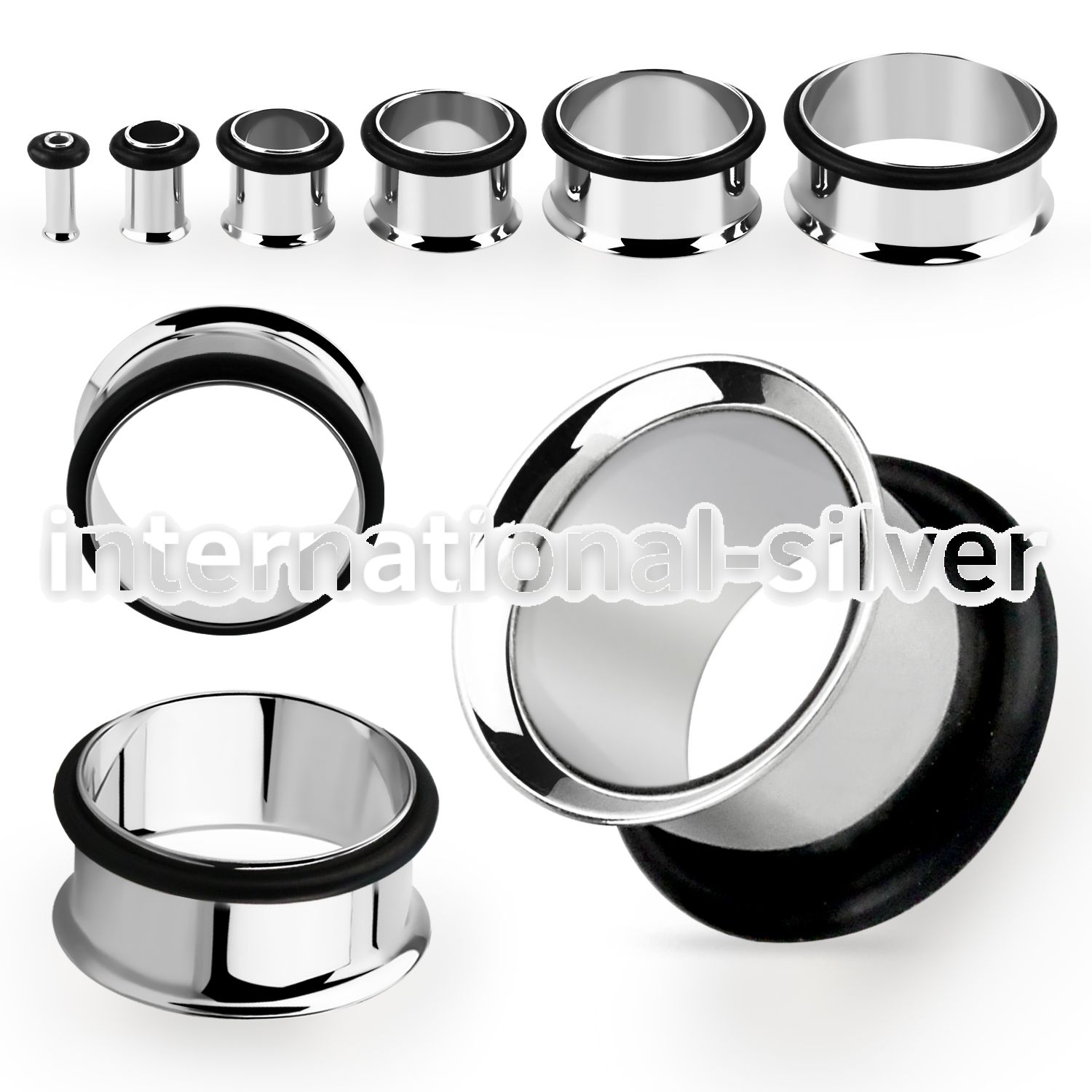 spg tunnels gauges surgical steel 316l ear lobe