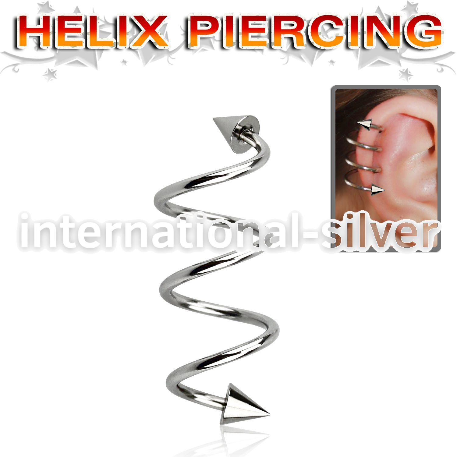 sphecn spirals twisters surgical steel 316l helix